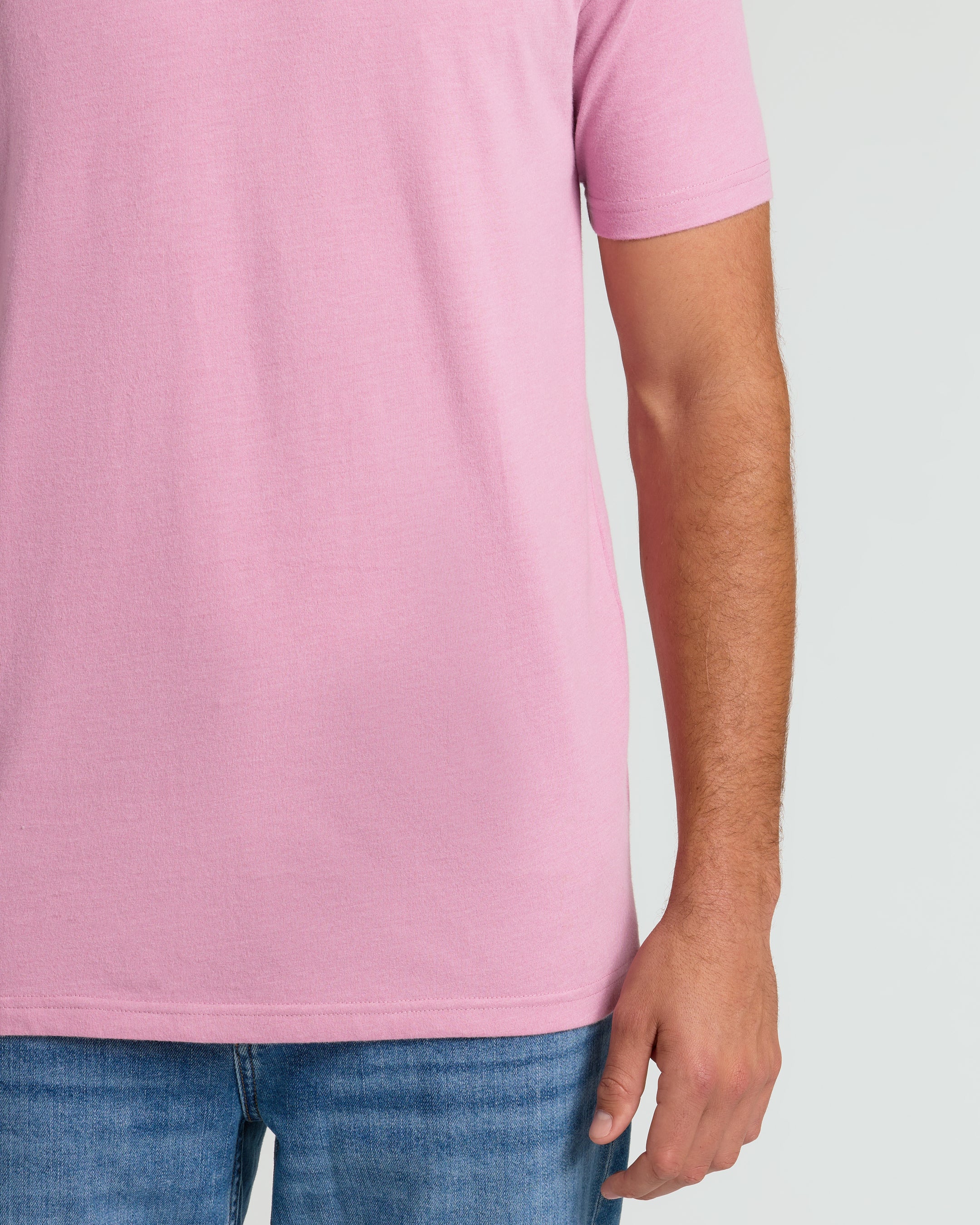 Heather Mauve Tall Straight Hem Crew Neck T-Shirt - Image 6