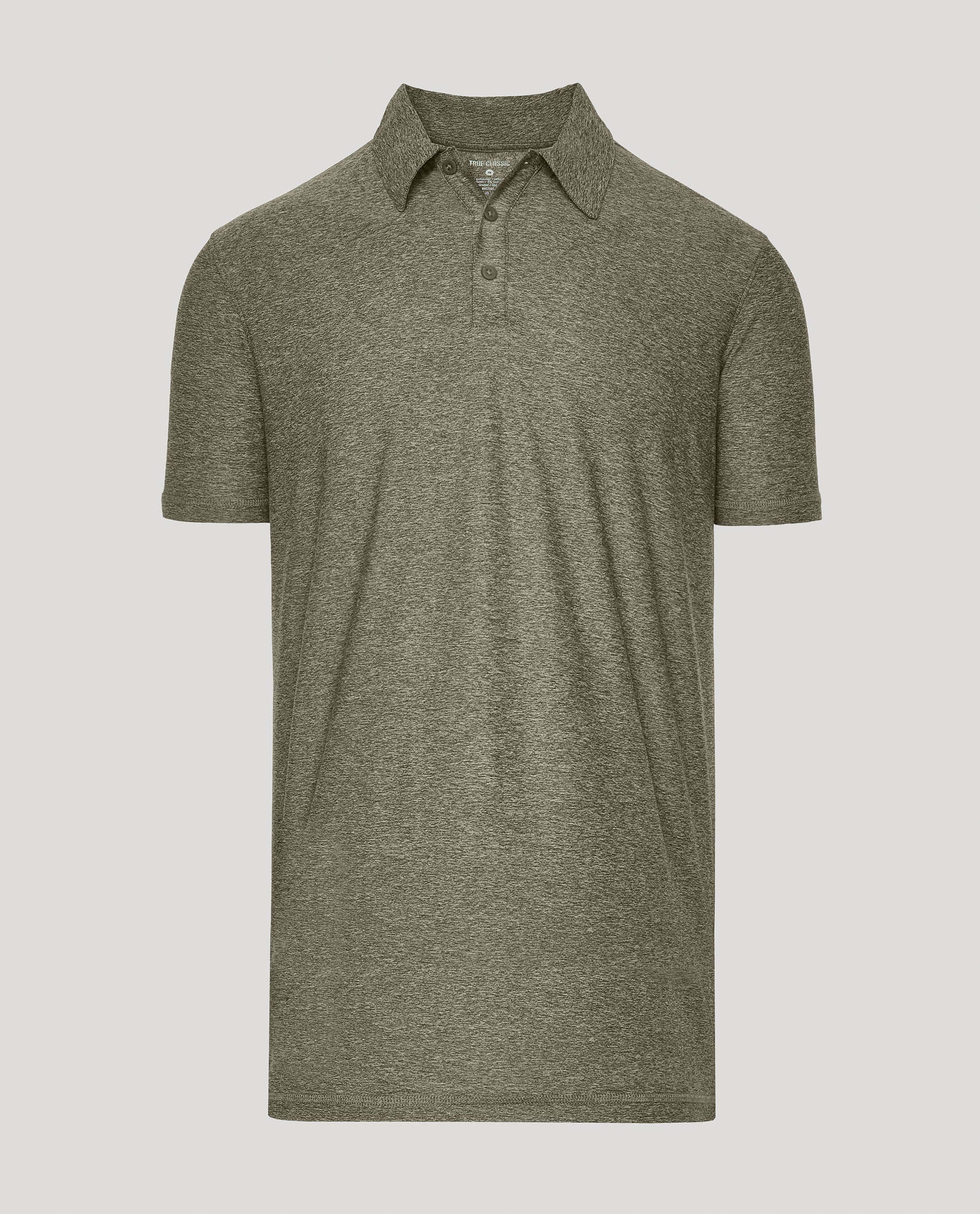 Heather Military Green Short Sleeve Tall Active Polo - Image 2