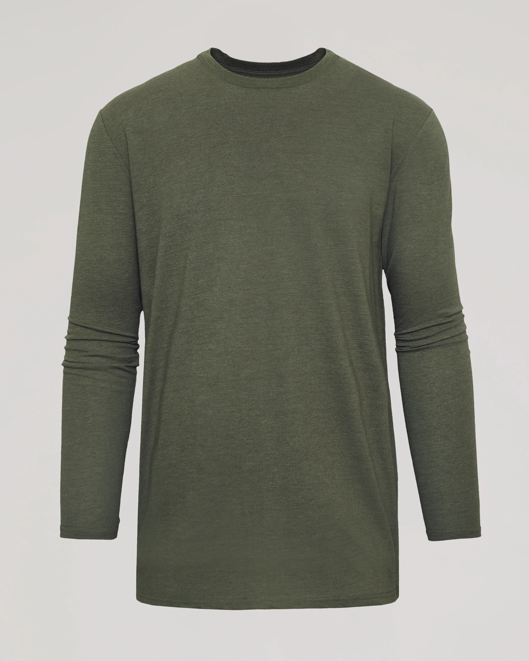 Heather Military Green Tall Long Sleeve T-Shirt - Image 2