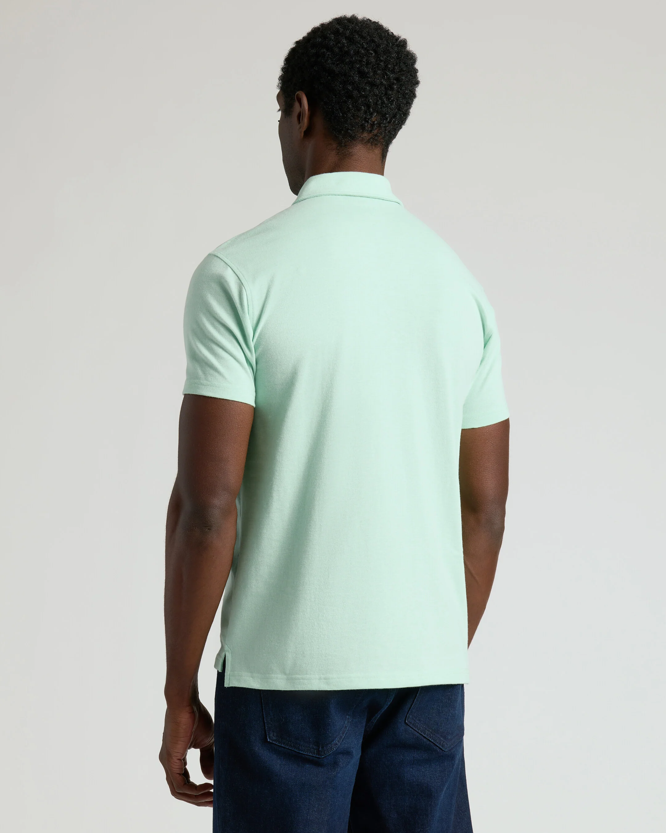Heather Mist Short Sleeve Polo - Image 3