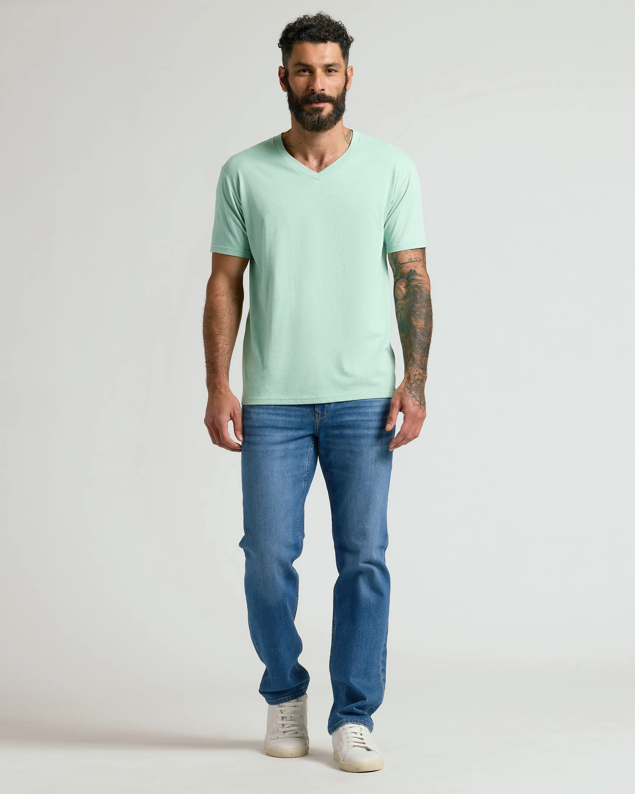 Heather Mist Classic V-Neck - Image 4