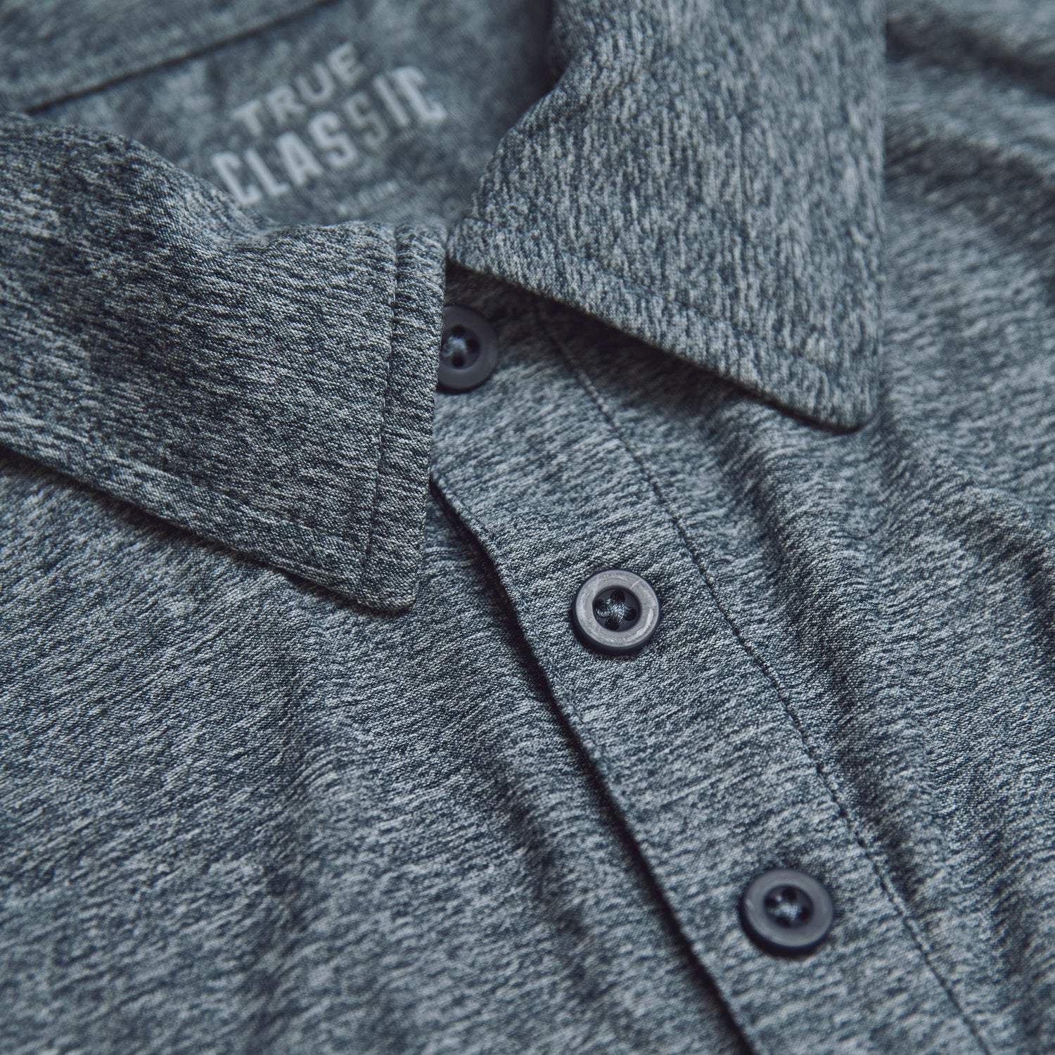 Heather Navy Active Short Sleeve Polo - Image 8