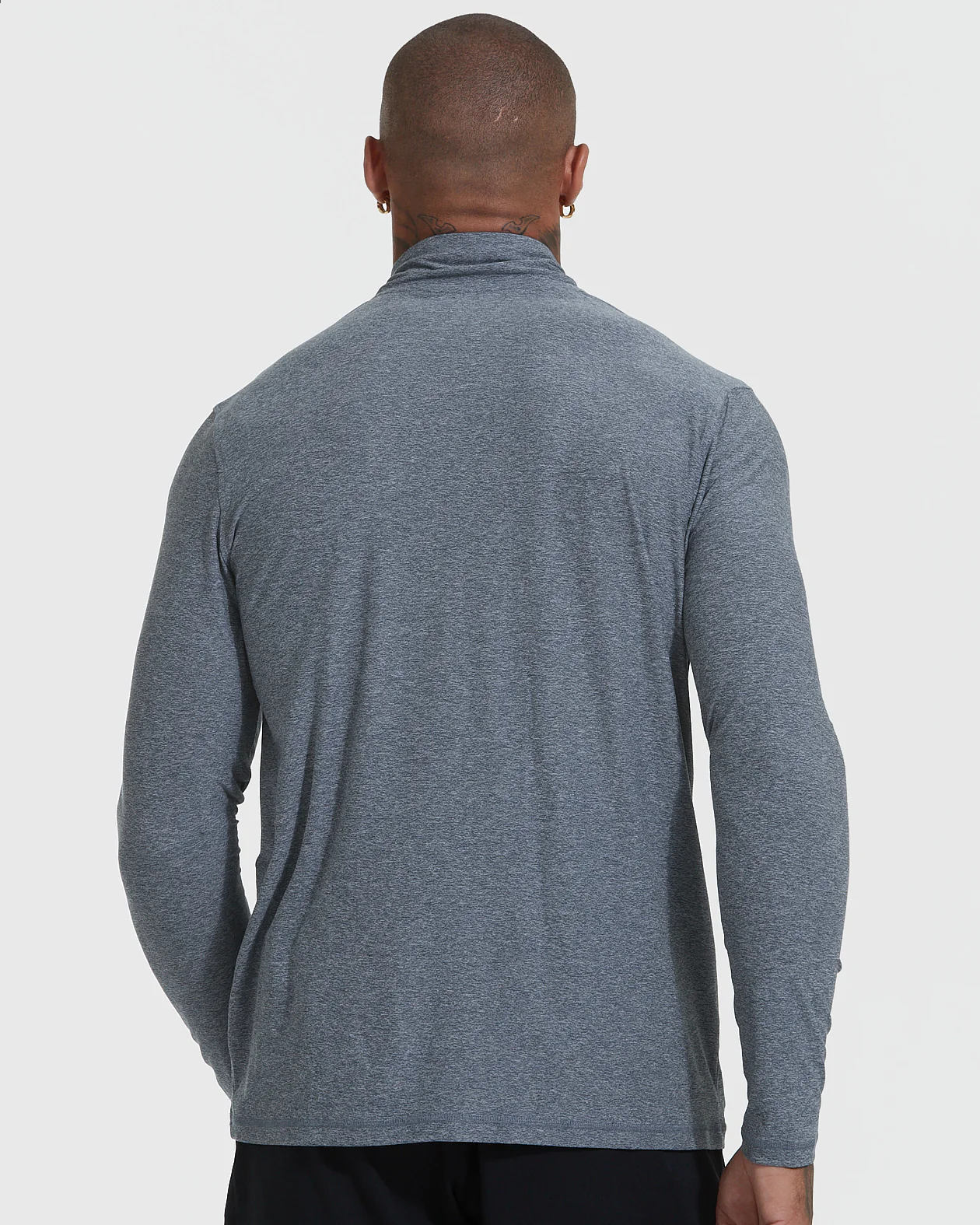 Heather Navy Active Quarter Zip Shirt - Image 4