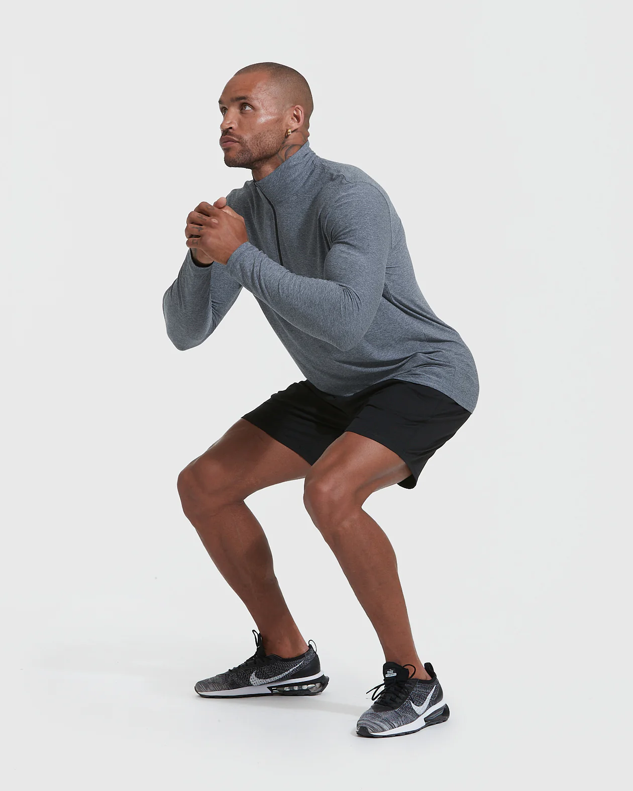 Heather Navy Active Quarter Zip Shirt - Image 6