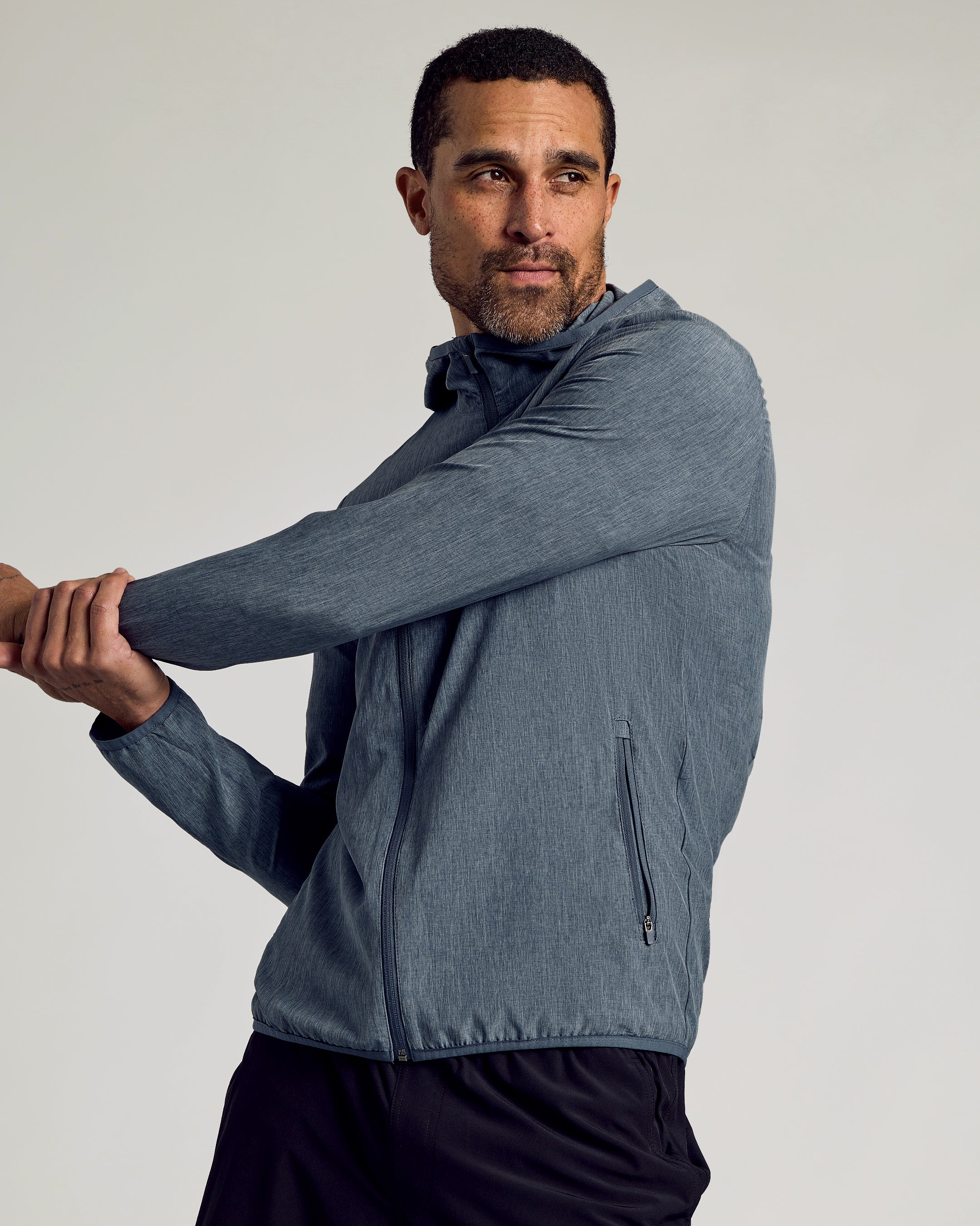 Heather Navy Active Shell Jacket - Image 4