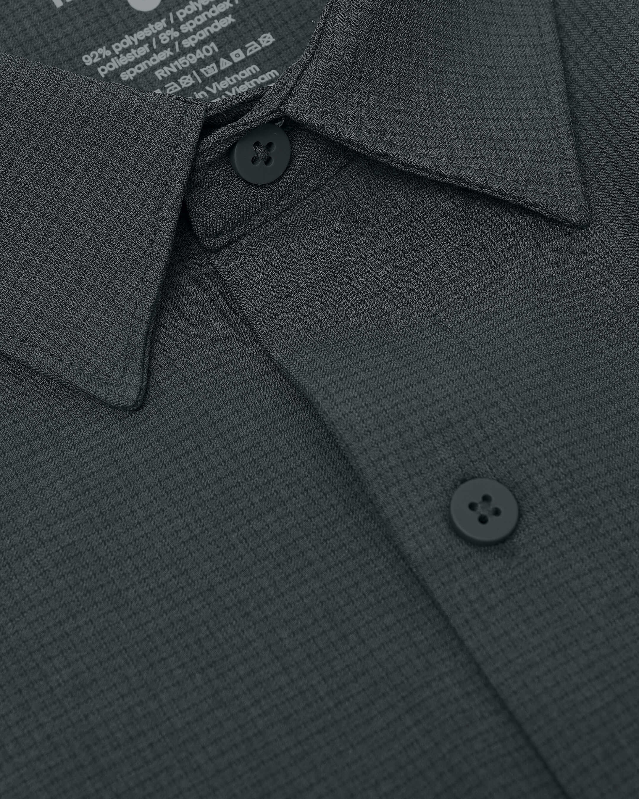 Heather Navy Long Sleeve Ripstop Commuter Shirt - Image 9