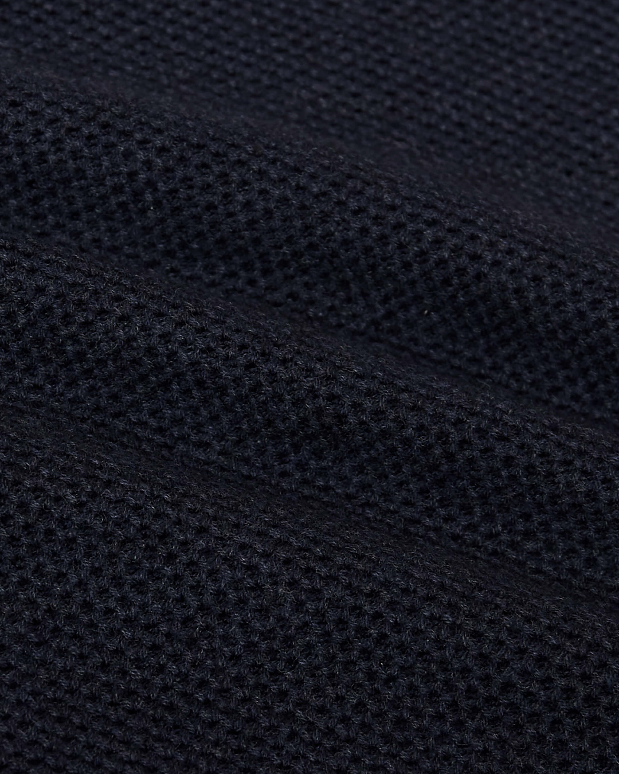 Heather Navy Pique Crew Sweater - Image 7