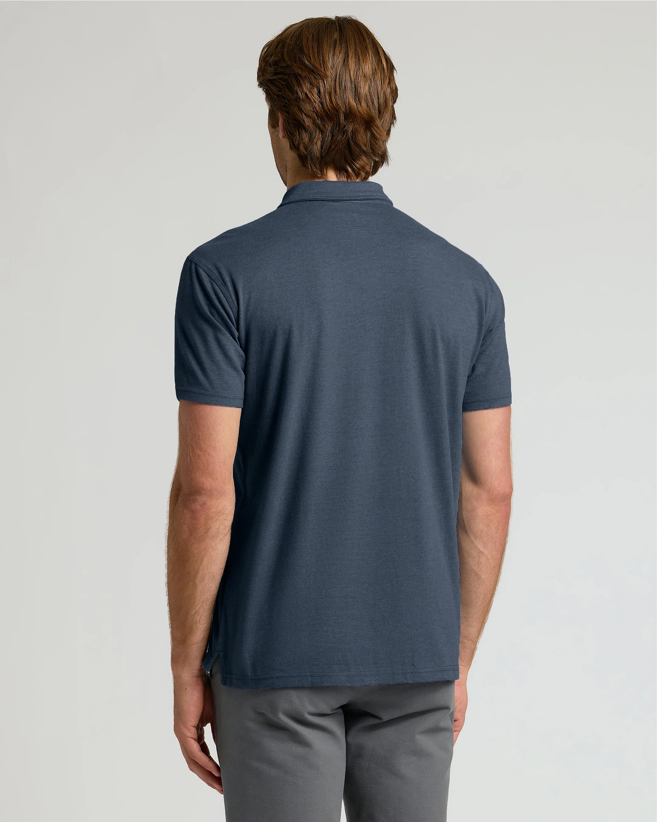 Heather Navy Classic Polo - Image 4