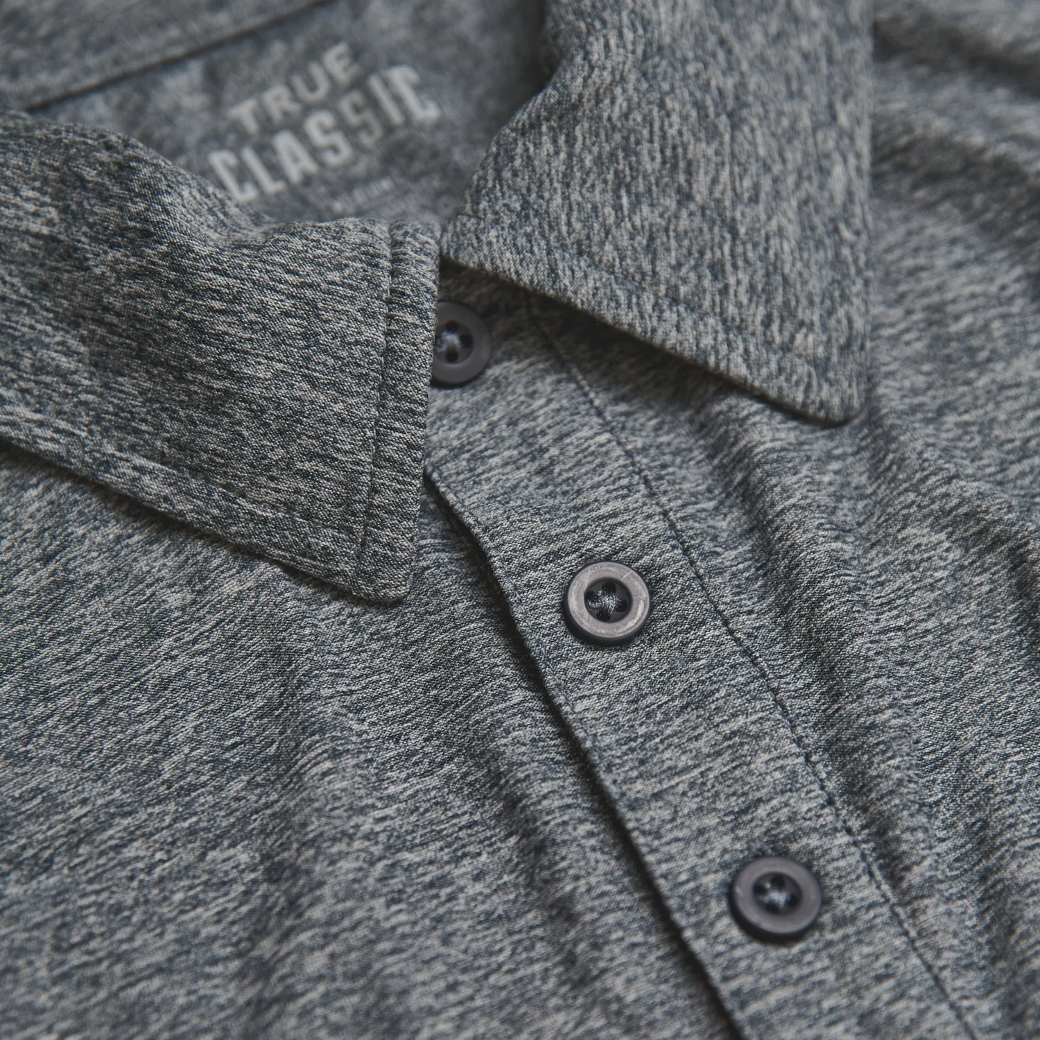 Heather Navy Short Sleeve Active Polo - Image 9