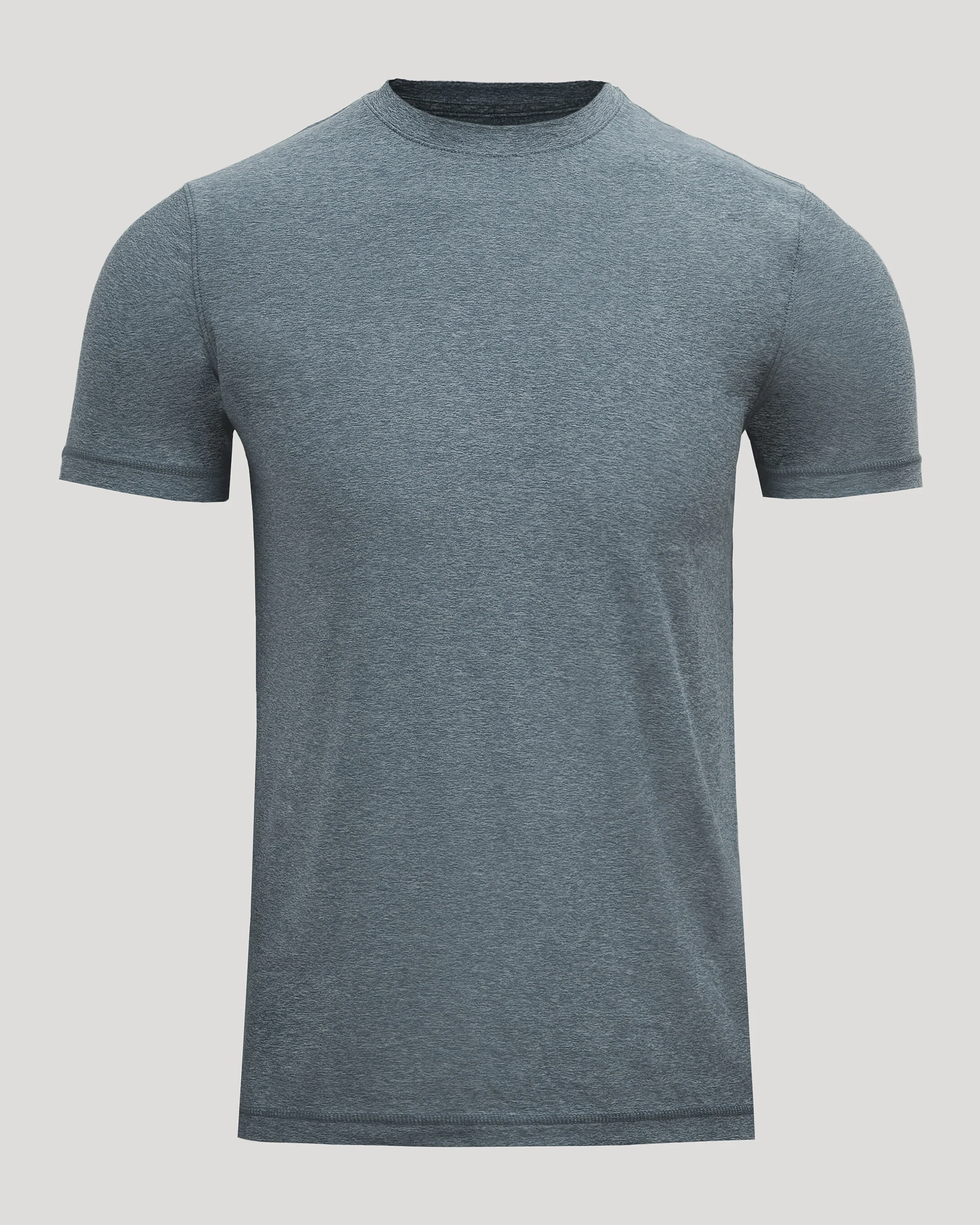 Heather Navy Active Crew Neck Tee - Image 2