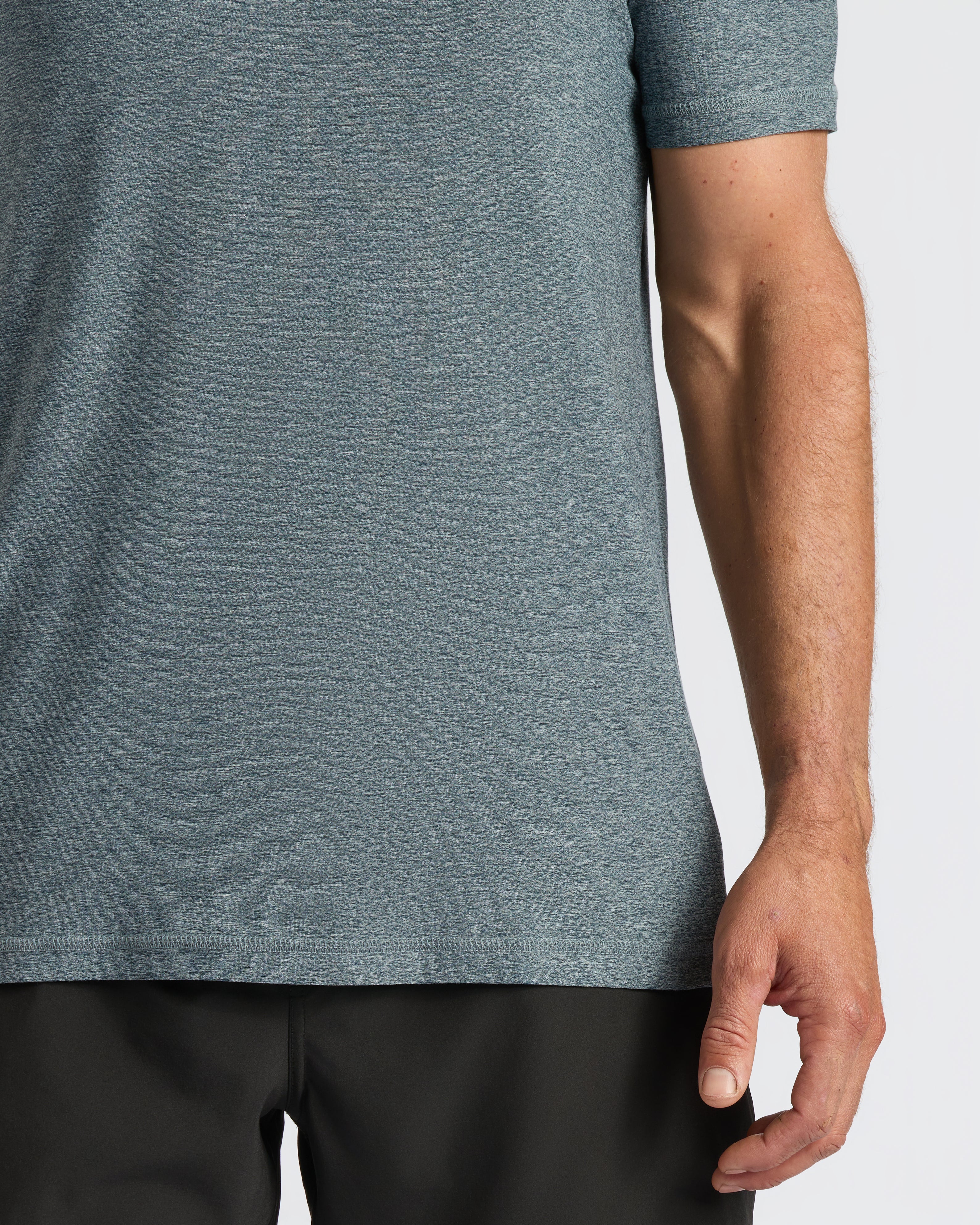 Heather Navy Active Crew Neck Tee - Image 5