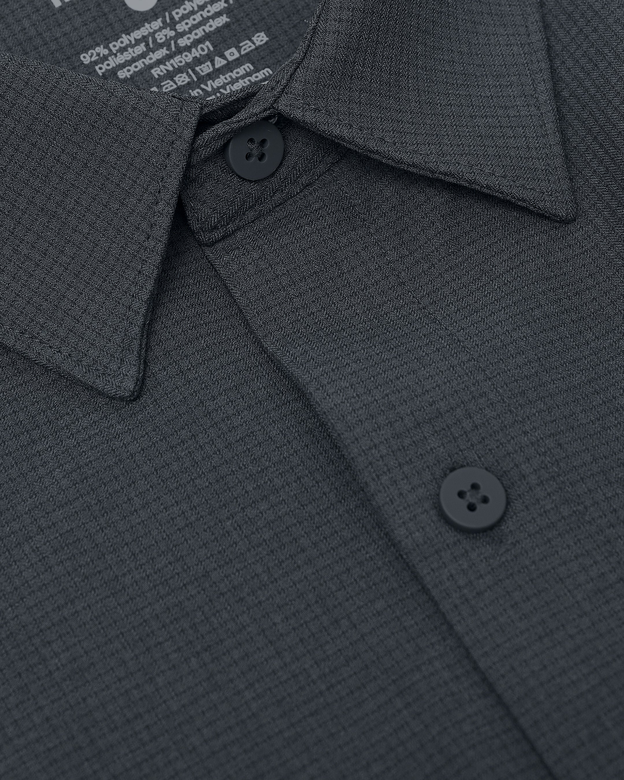 Heather Navy Short Sleeve Ripstop Commuter Shirt - Image 7