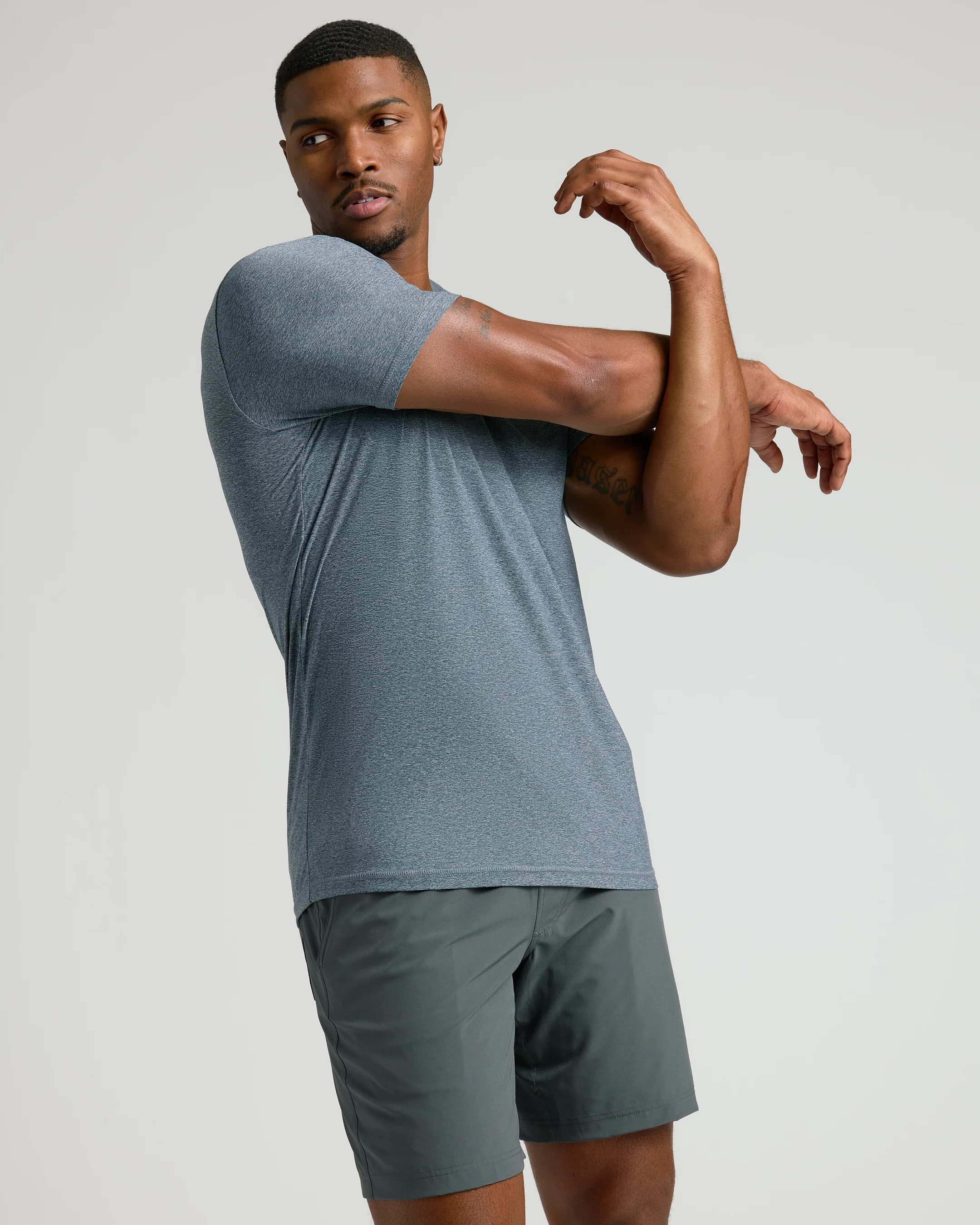 Heather Navy Tall Active Crew Neck 2.0 - Image 4