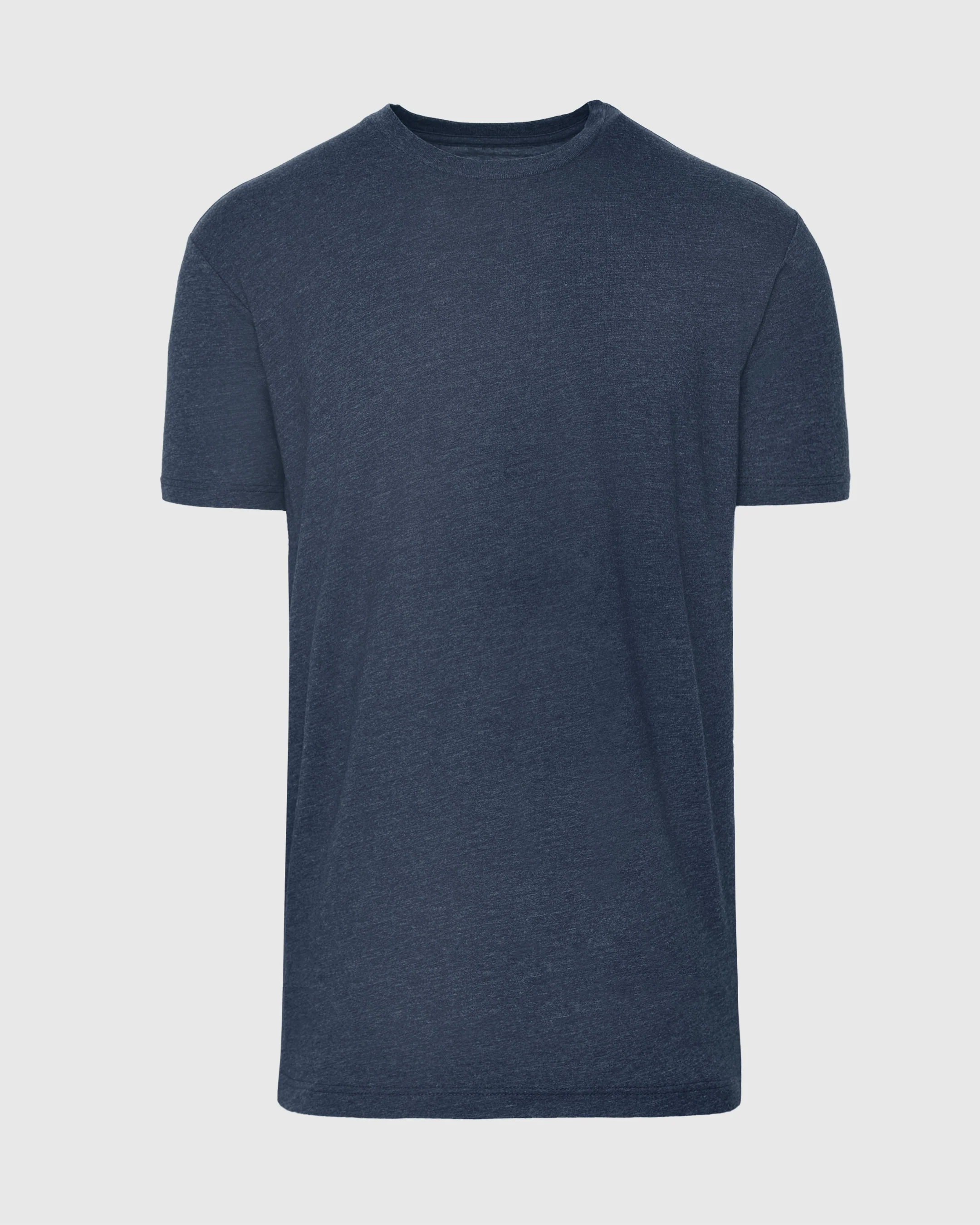 Heather Navy Tall Straight Hem Crew Neck T-Shirt - Image 2