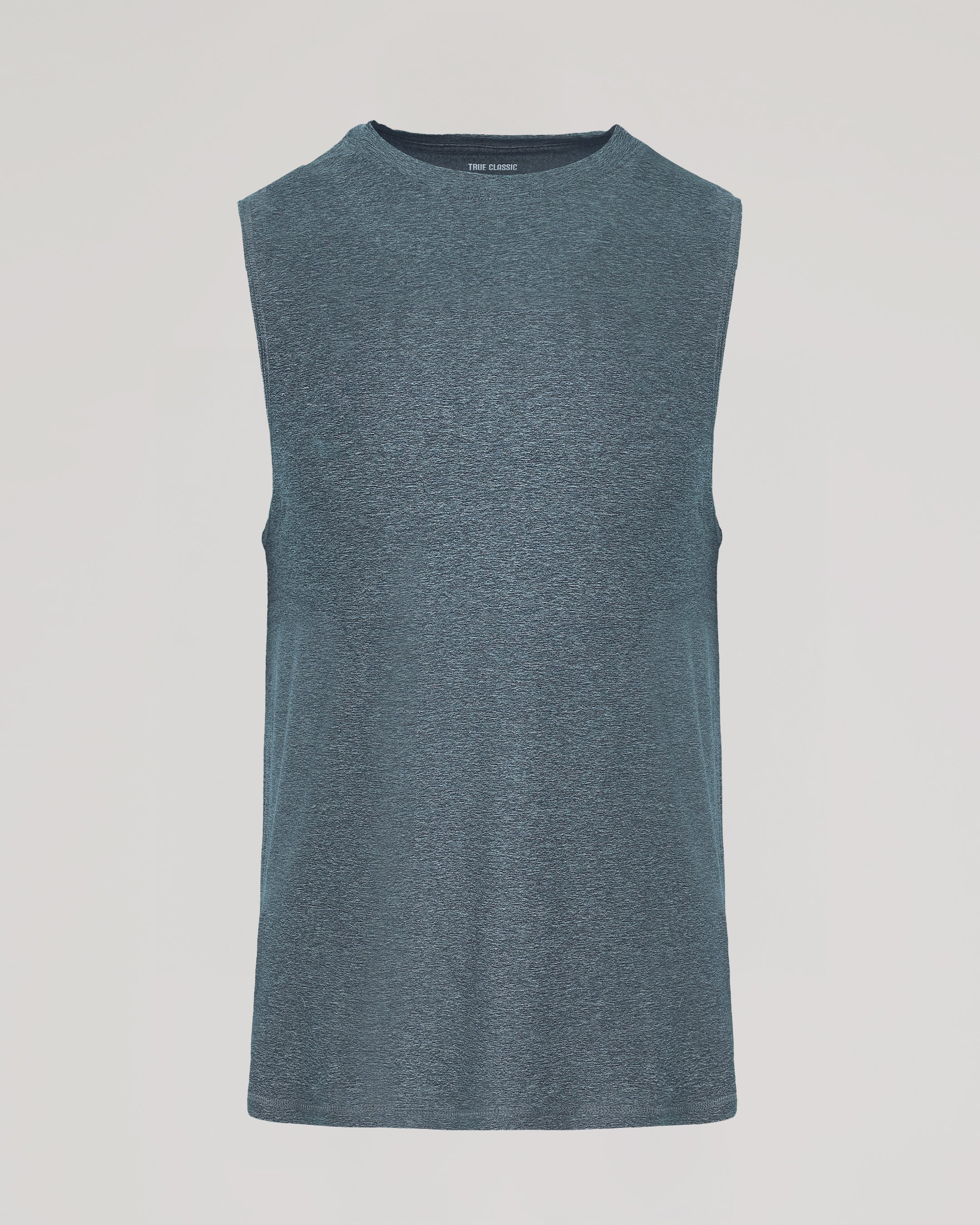Heather Navy Sleeveless Active Muscle Tee - Image 2