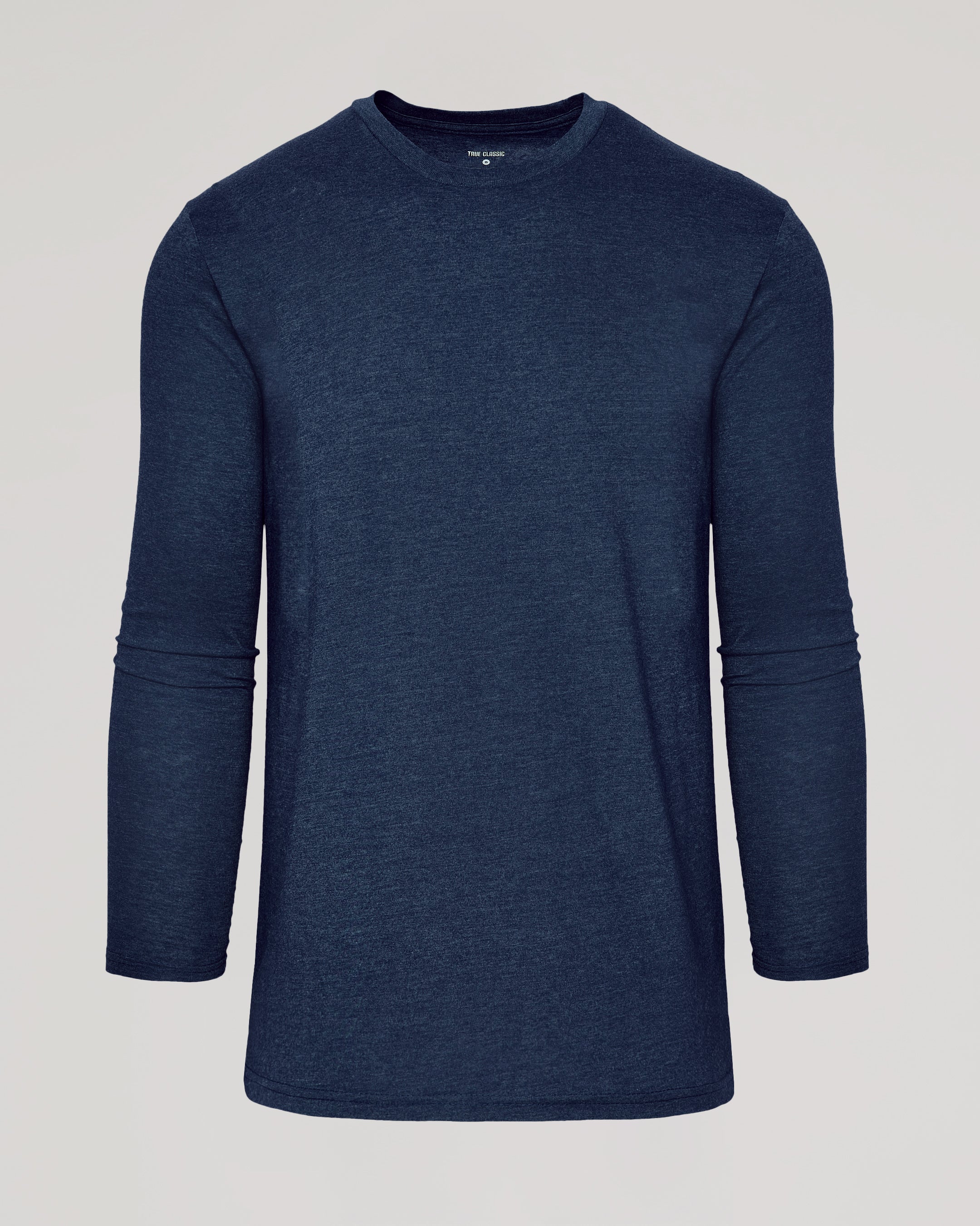Heather Navy Tall Long Sleeve T-Shirt - Image 2
