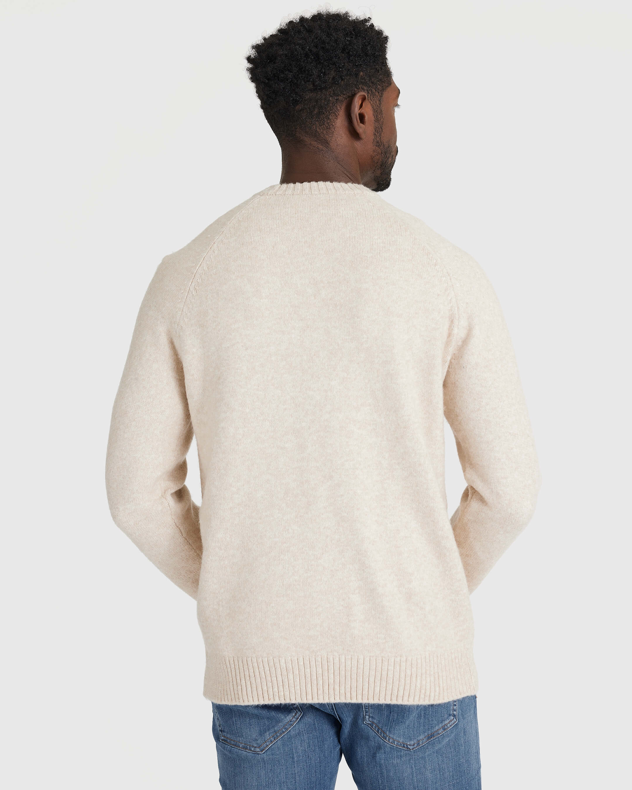 Heather Oatmeal Crew Neck Sweater - Image 3
