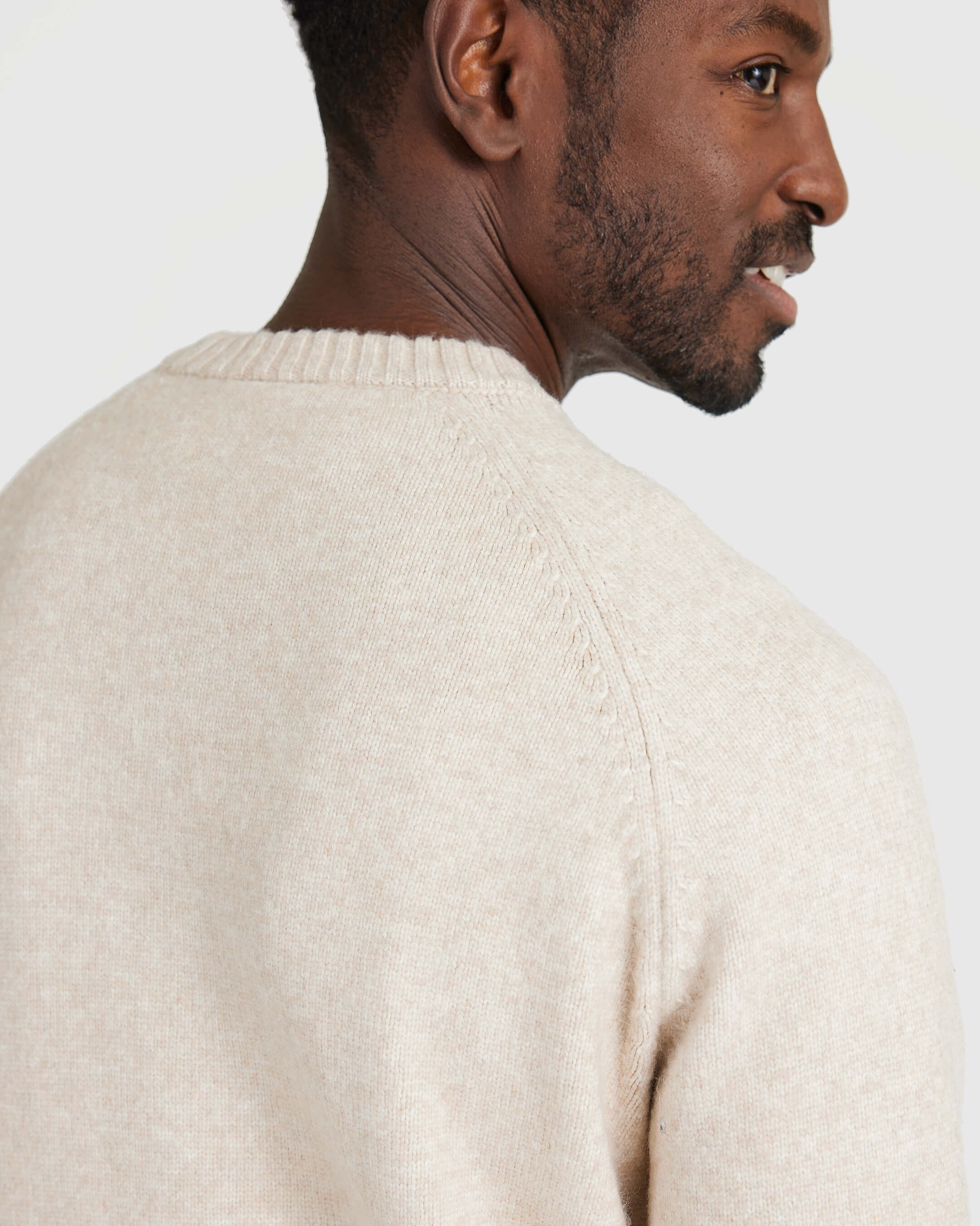 Heather Oatmeal Crew Neck Sweater - Image 5