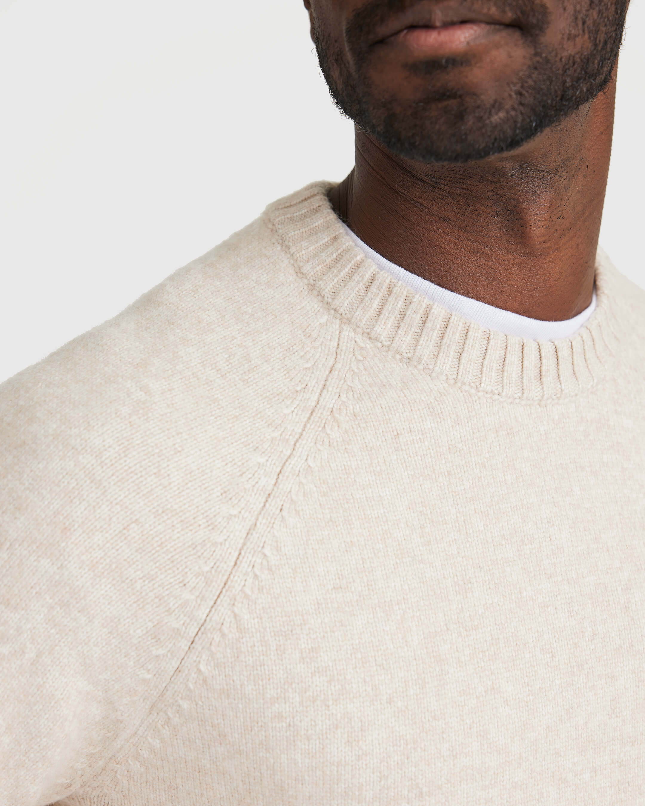 Heather Oatmeal Crew Neck Sweater - Image 6