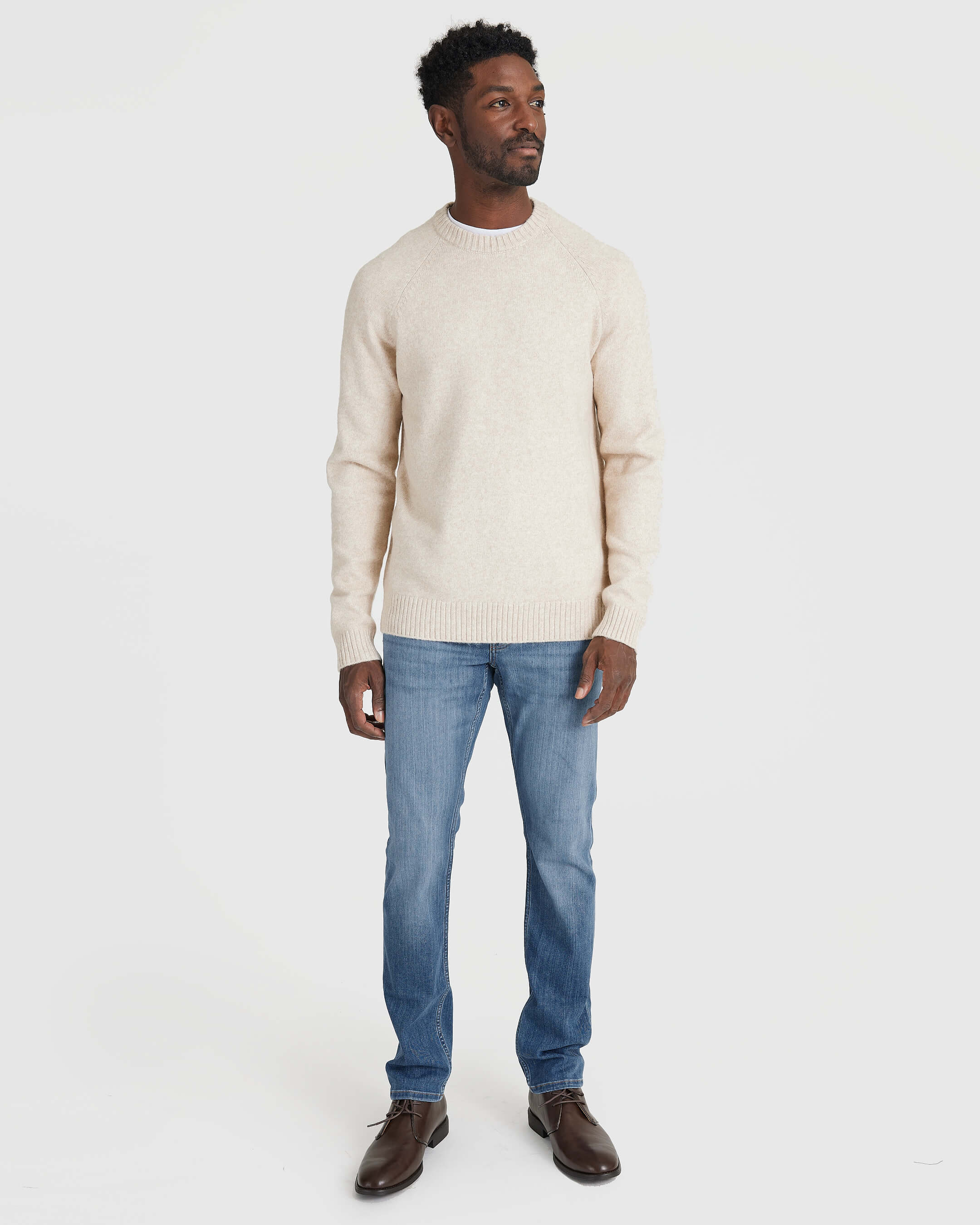 Heather Oatmeal Crew Neck Sweater - Image 7