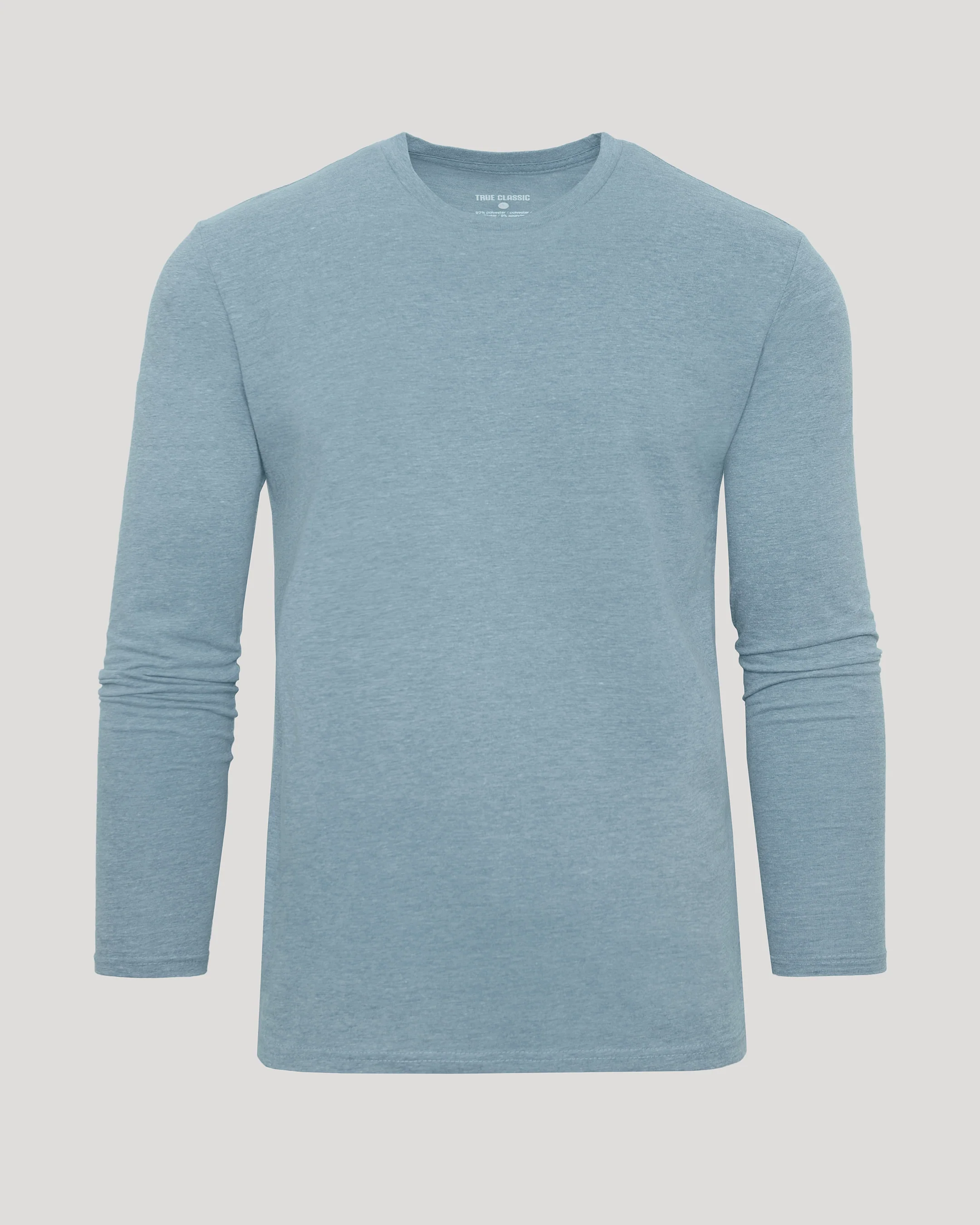 Heather Sapphire Classic Long Sleeve Crew Neck - Image 2