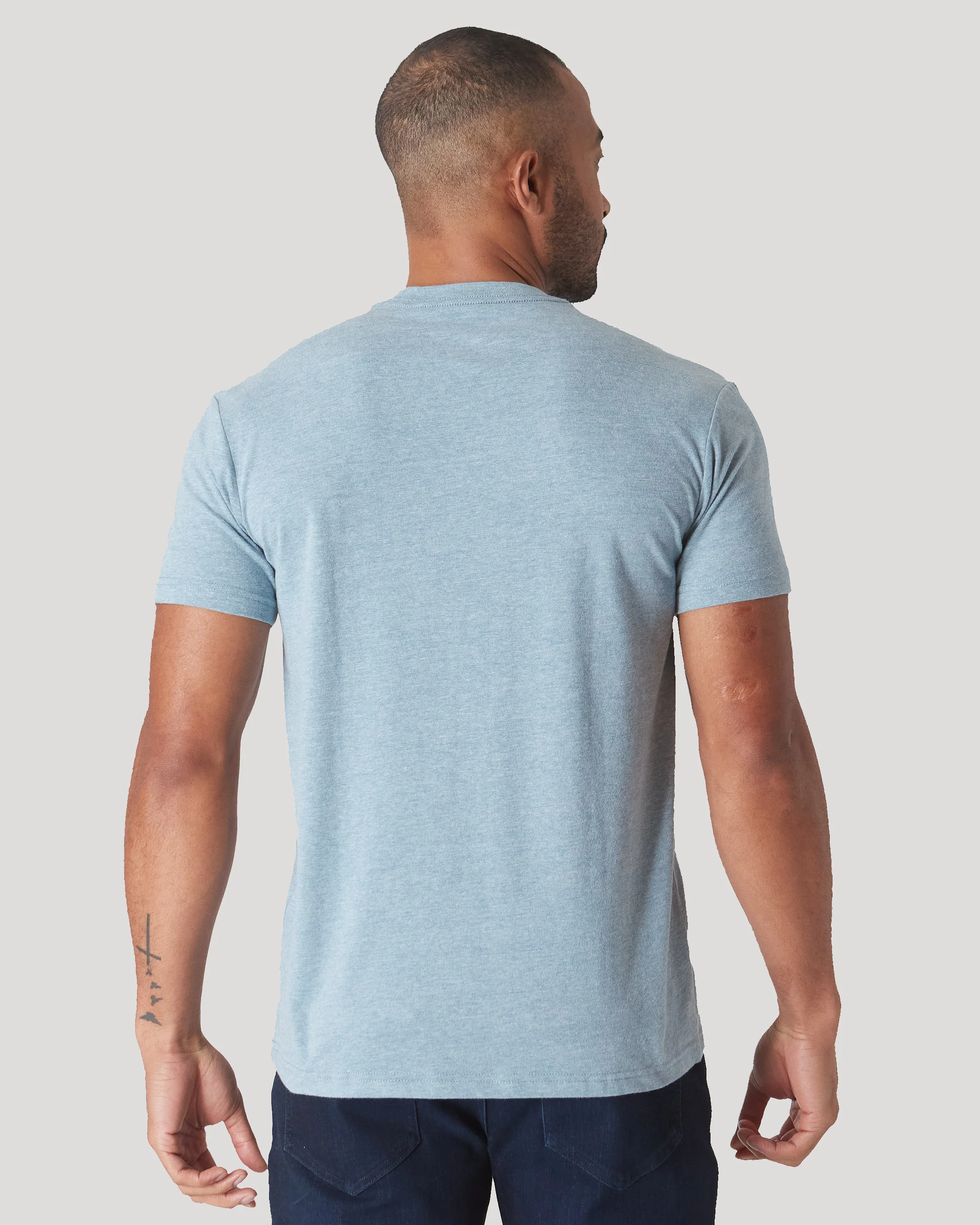 Heather Sapphire Short Sleeve Crew Neck T Shirt - Image 3