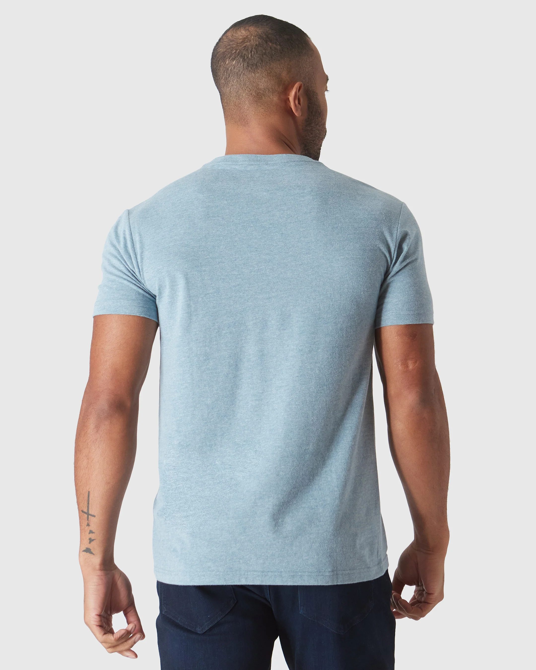 Heather Sapphire Classic V-Neck - Image 3