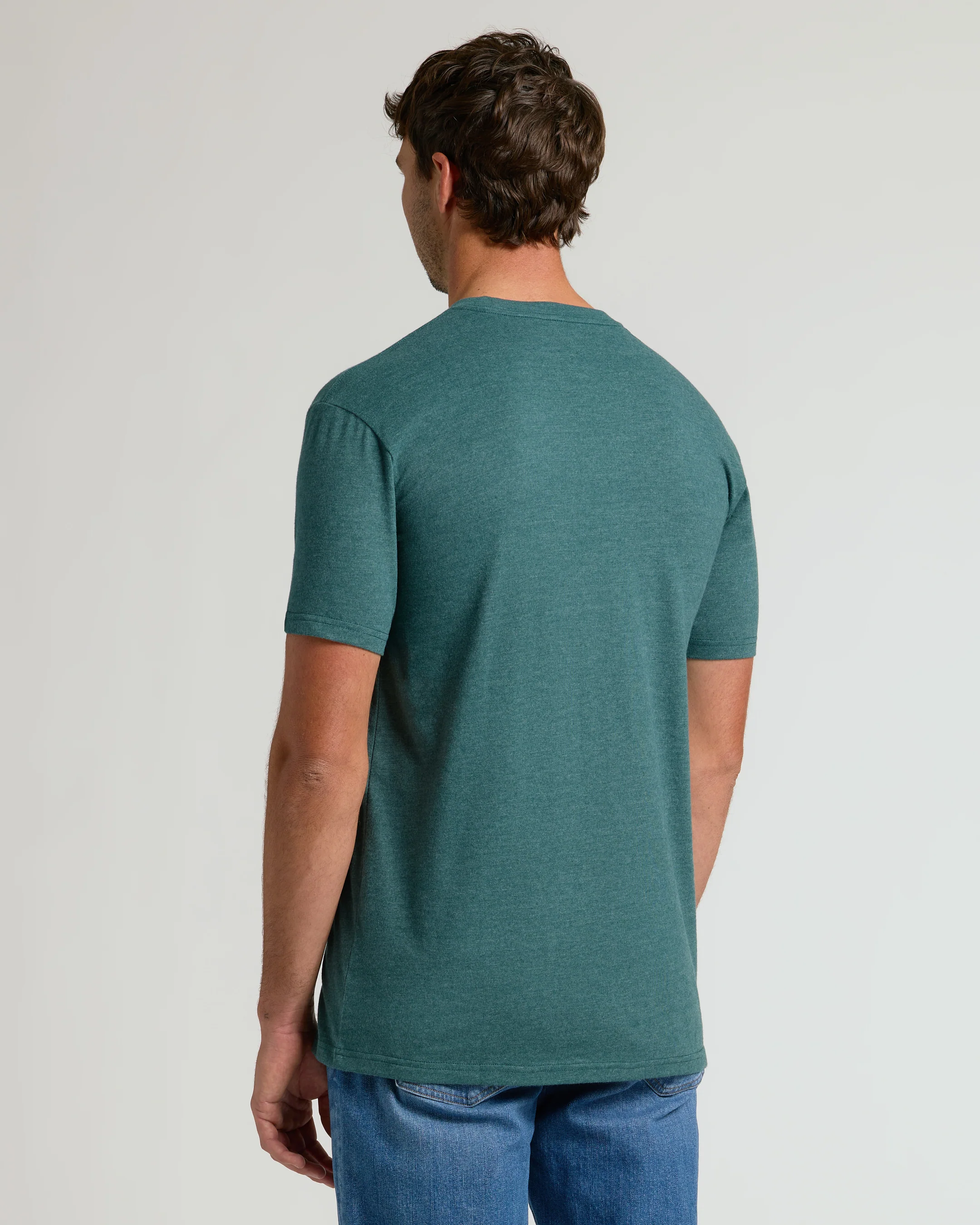 Heather Seafarer Tall Straight Hem Crew Neck T-Shirt - Image 3
