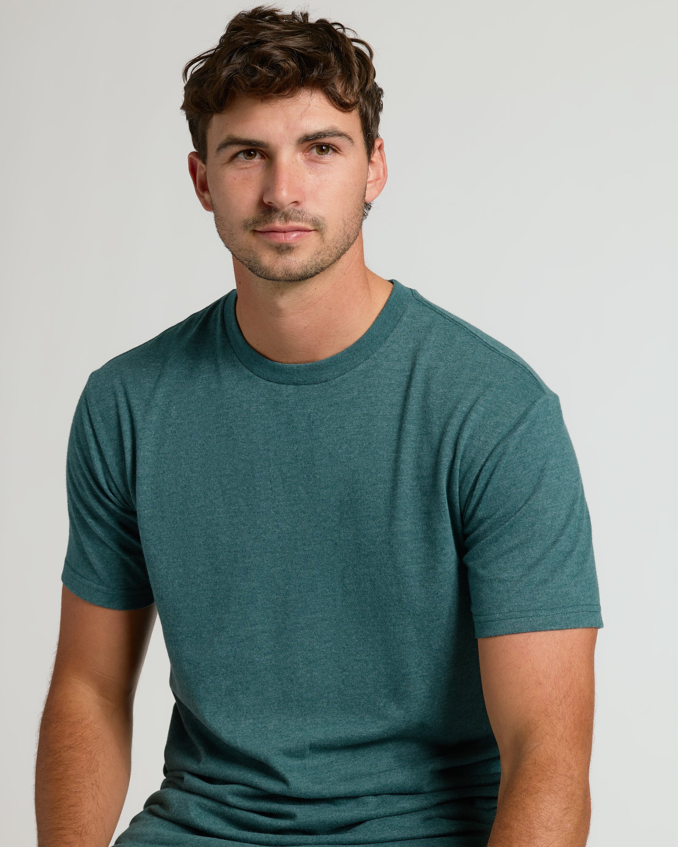 Heather Seafarer Tall Straight Hem Crew Neck T-Shirt - Image 4