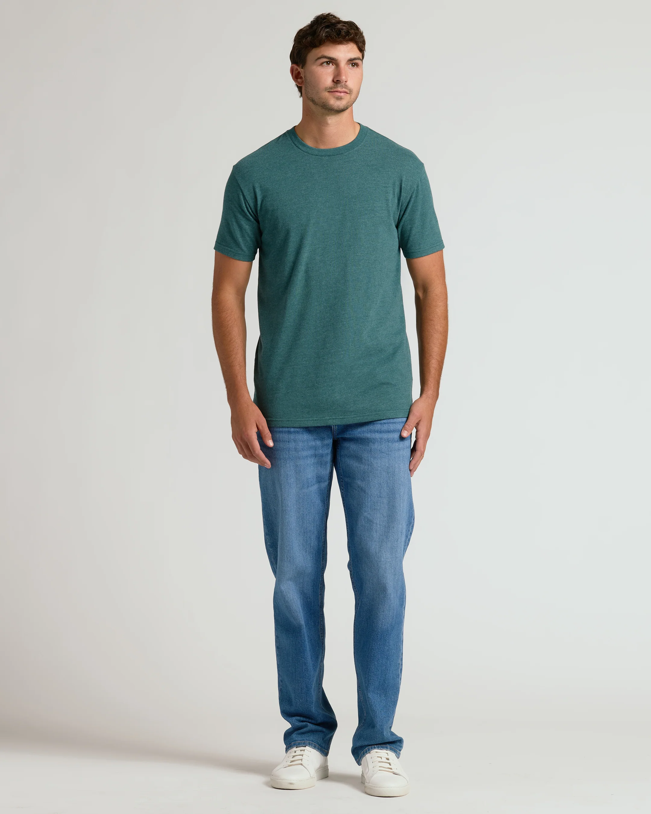 Heather Seafarer Tall Straight Hem Crew Neck T-Shirt - Image 7