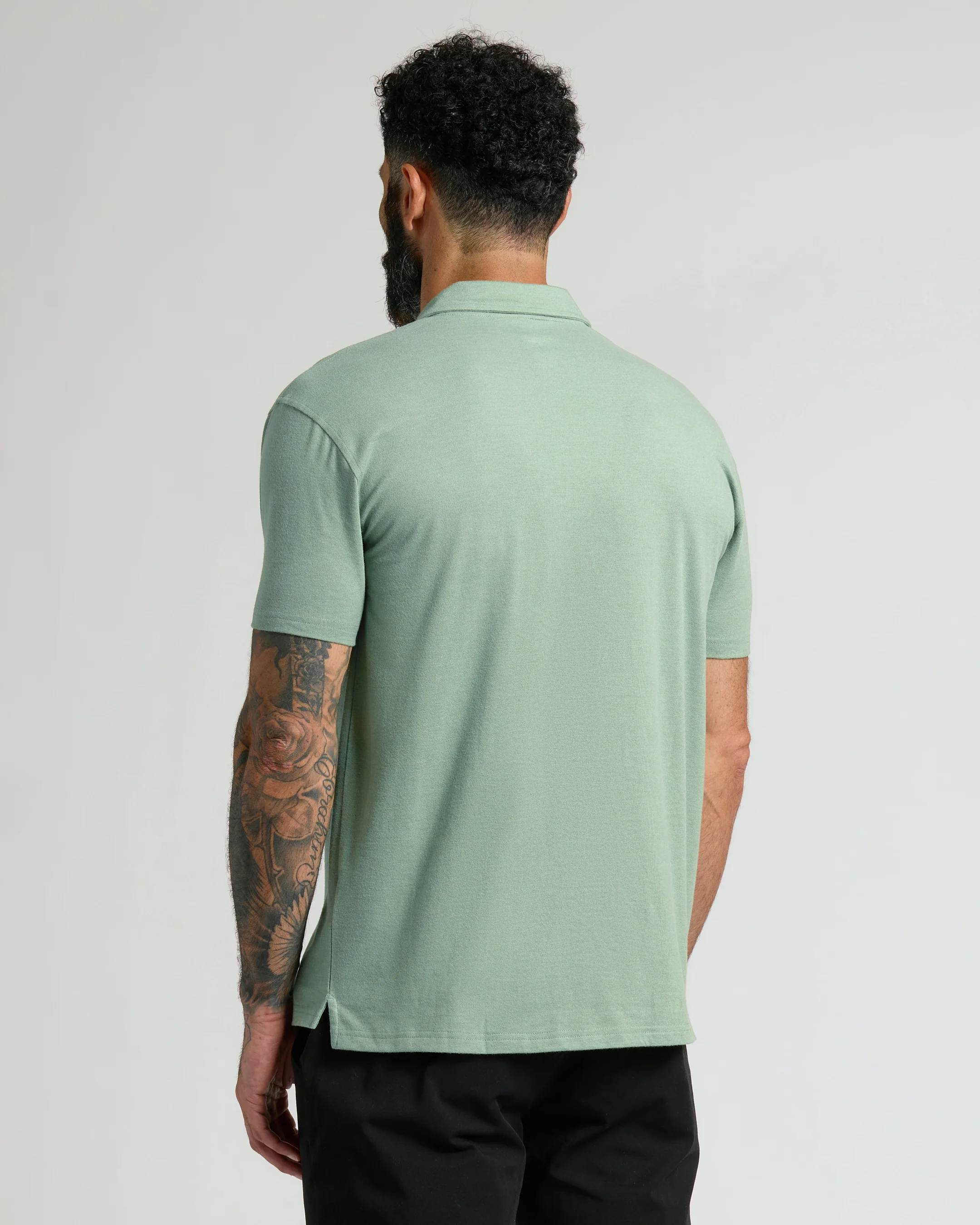 Heather Slate Green Classic Polo - Image 3