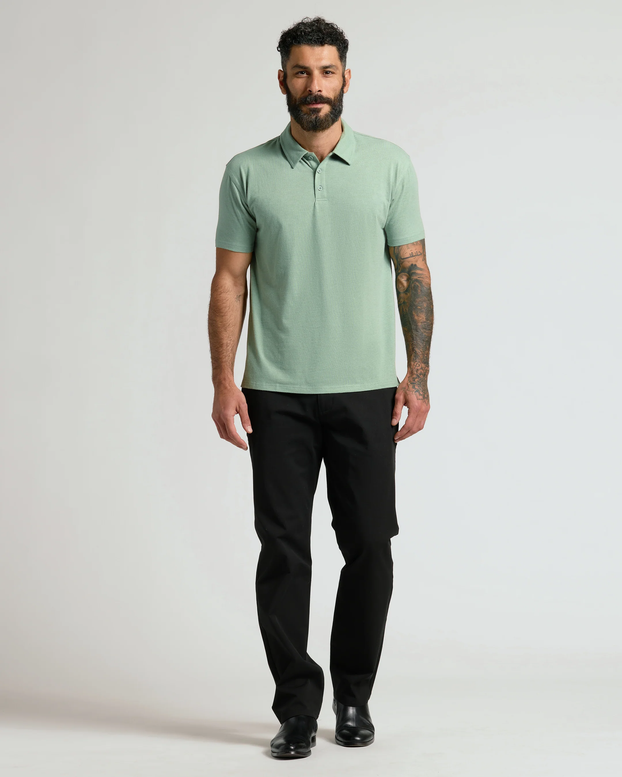 Heather Slate Green Classic Polo - Image 5