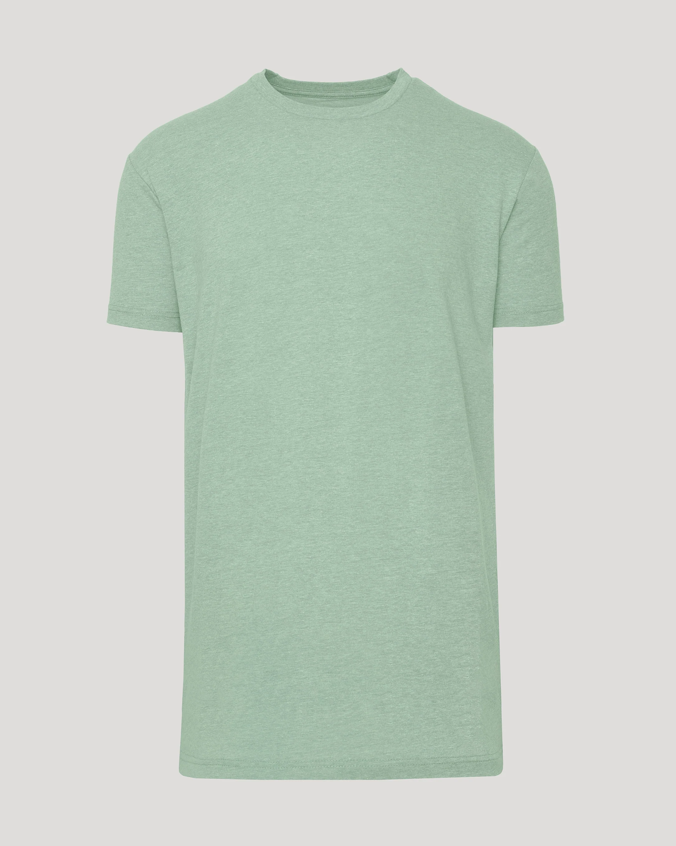 Heather Slate Green Tall Straight Hem Crew Neck T Shirt - Image 2