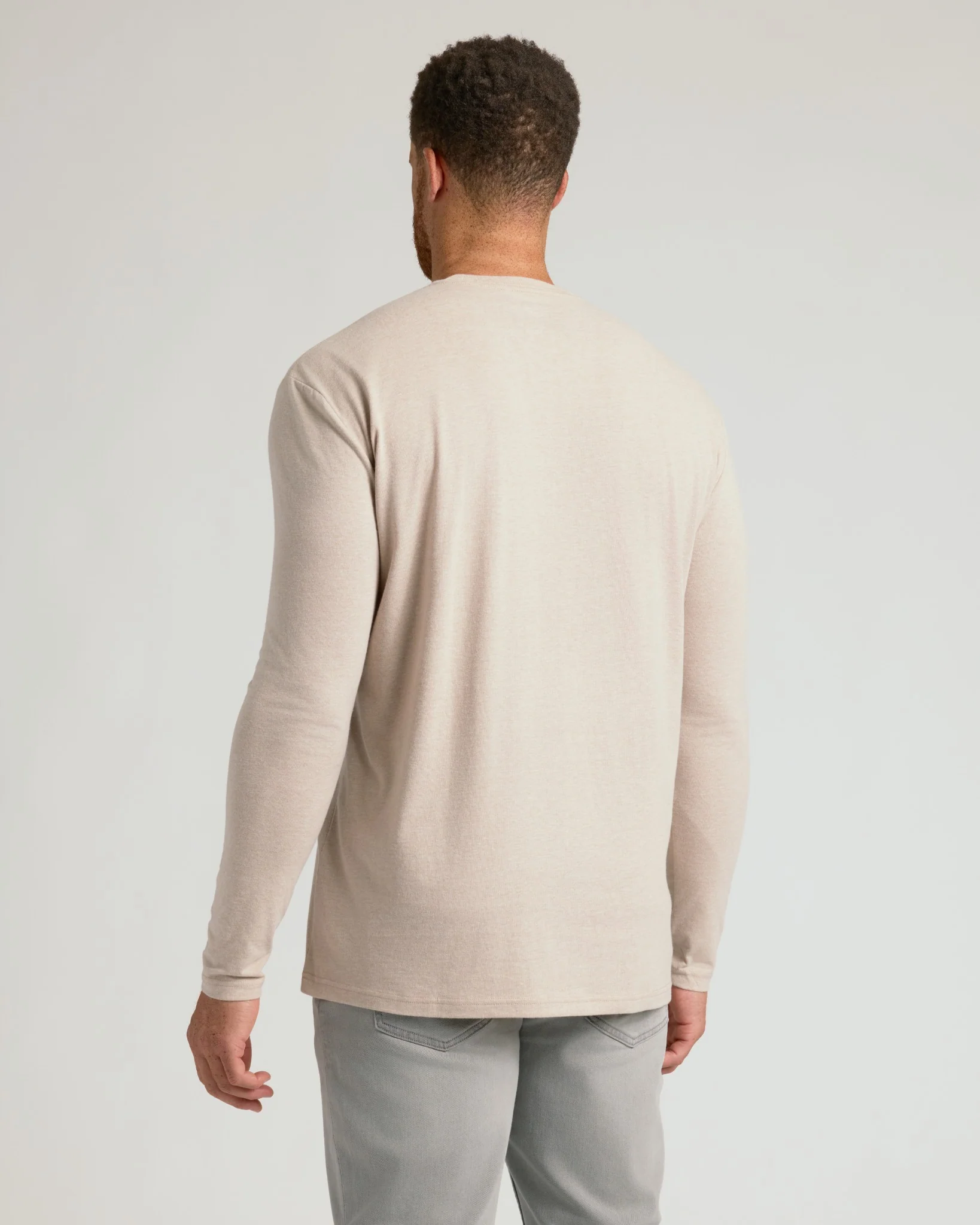 Heather Truffle Tall Long Sleeve T Shirt - Image 3