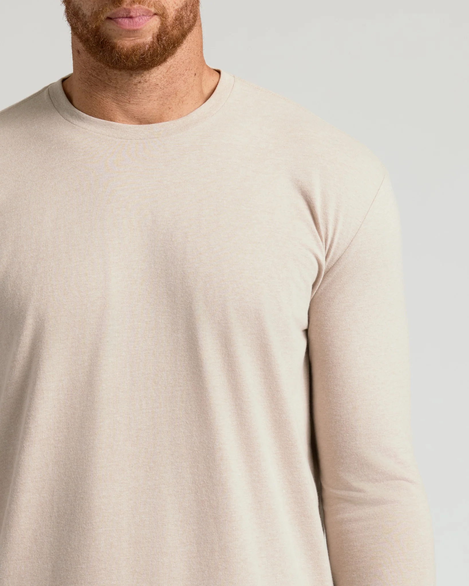 Heather Truffle Tall Long Sleeve T Shirt - Image 5