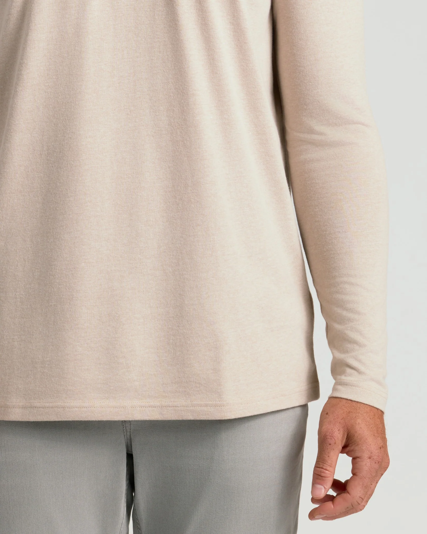 Heather Truffle Tall Long Sleeve T Shirt - Image 6