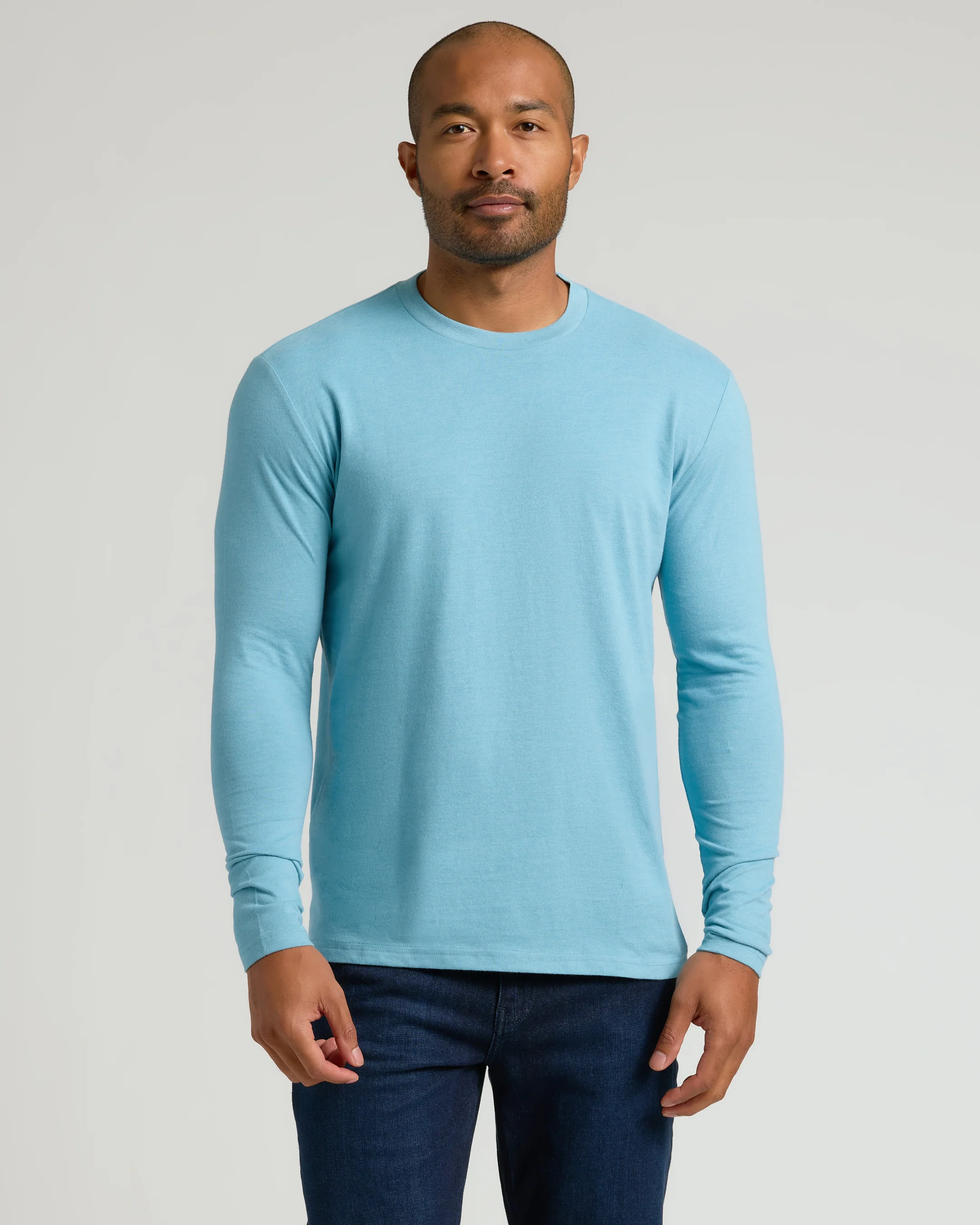 Heather Voyager Classic Long Sleeve Crew Neck