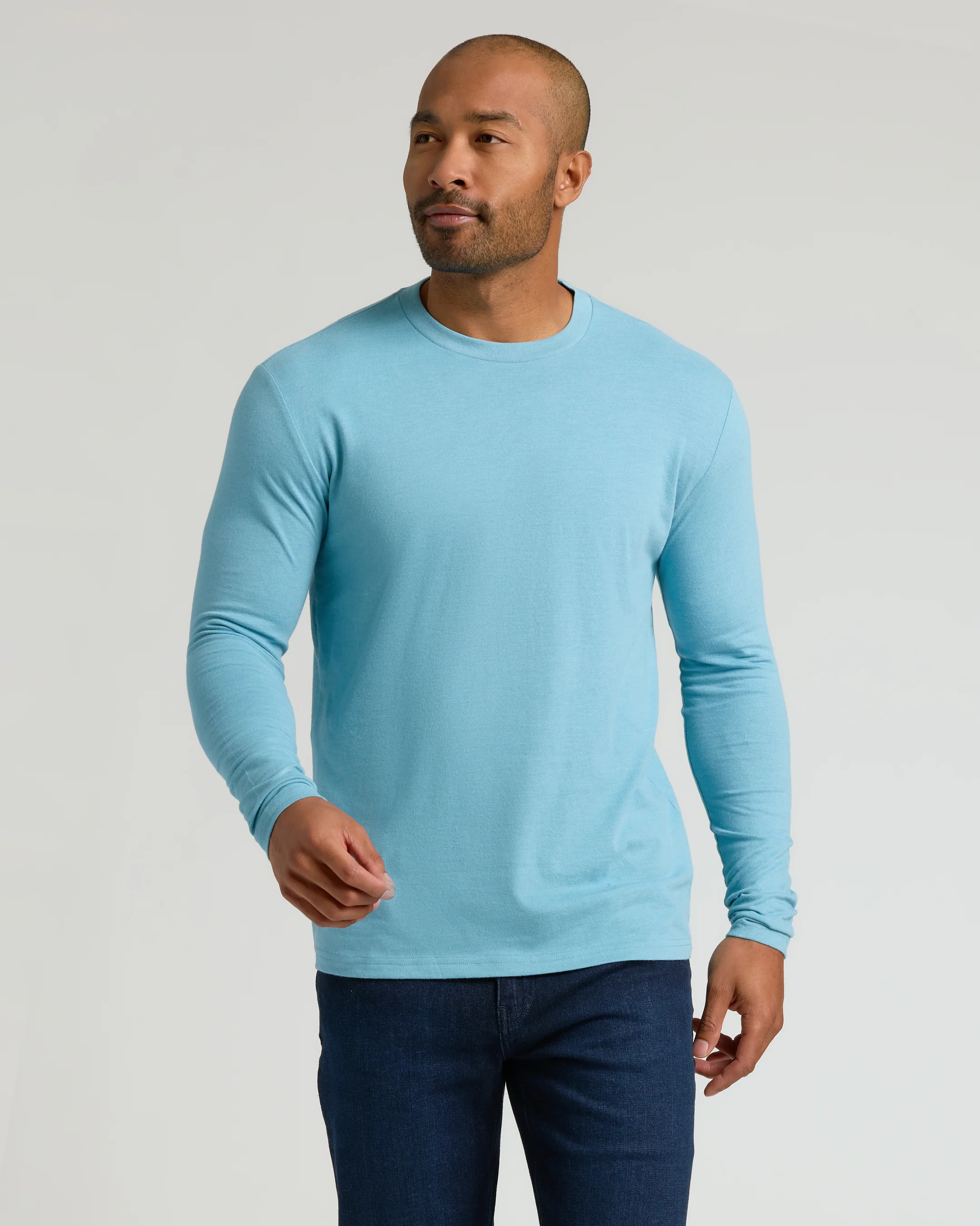 Heather Voyager Classic Long Sleeve Crew Neck - Image 4