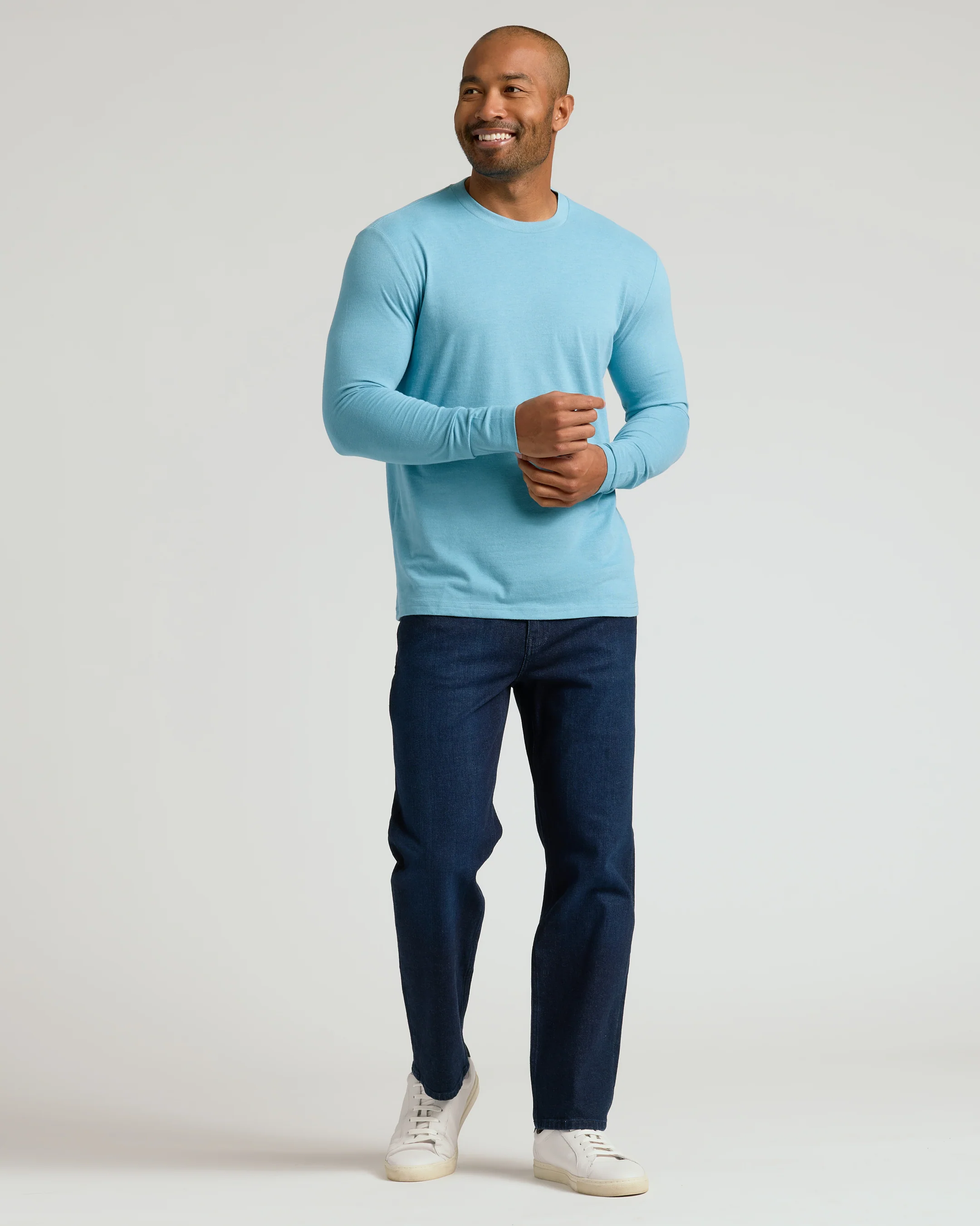 Heather Voyager Classic Long Sleeve Crew Neck - Image 7