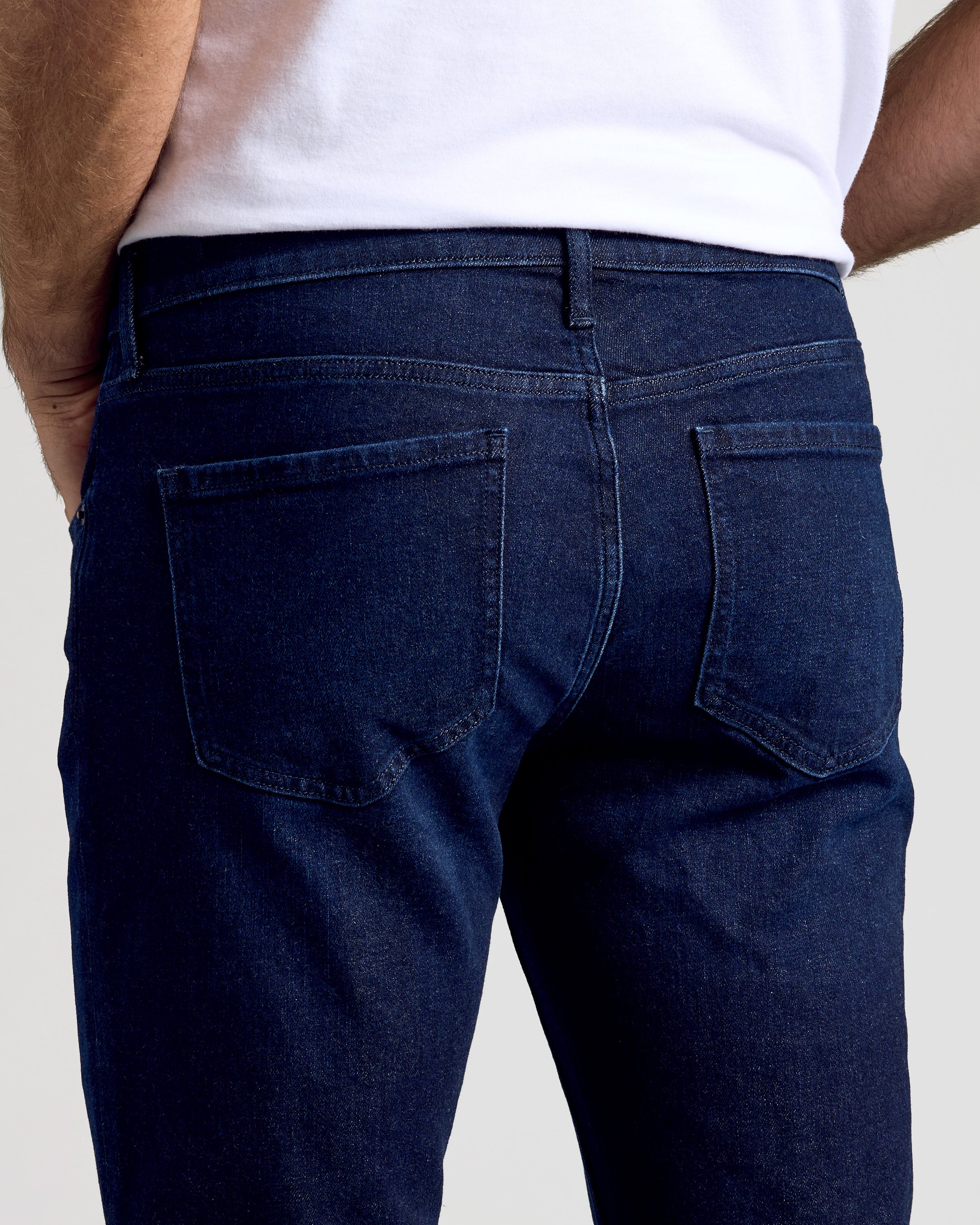 Indigo Rinse Slim Authentic Denim Jeans - Image 7