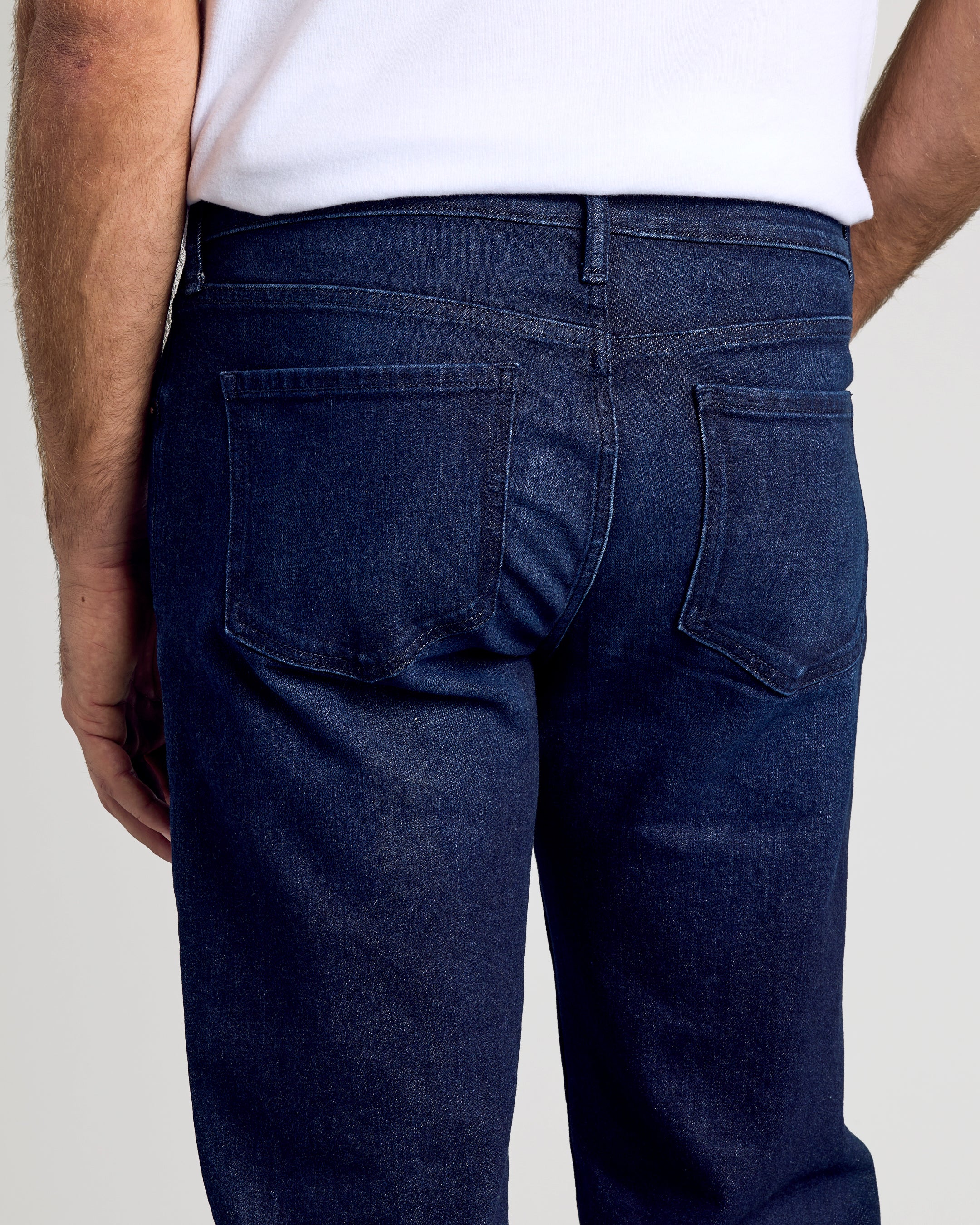 Indigo Rinse Straight Authentic Denim Jeans - Image 6
