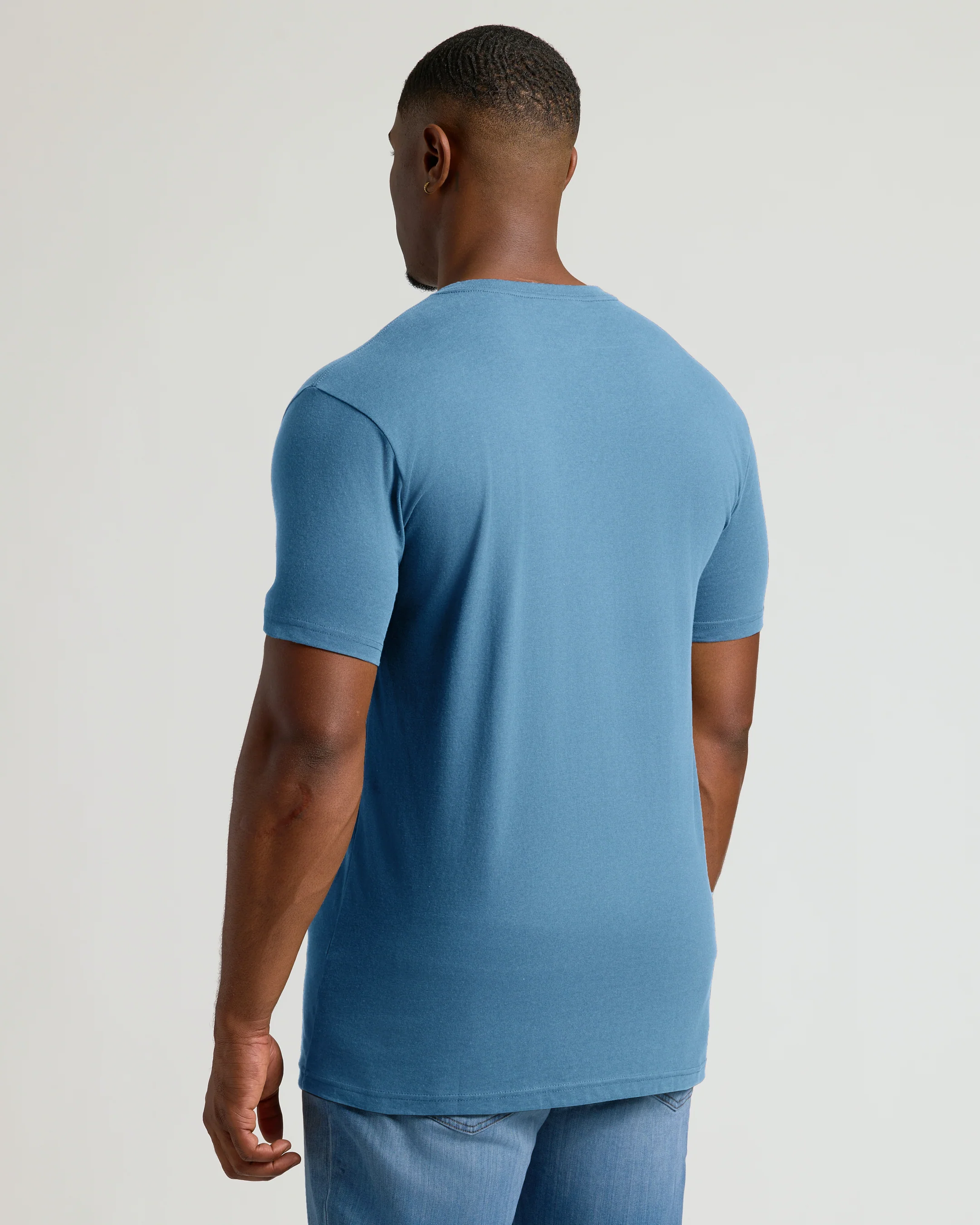 Indigo Tall Short Sleeve Classic V-Neck - Image 3