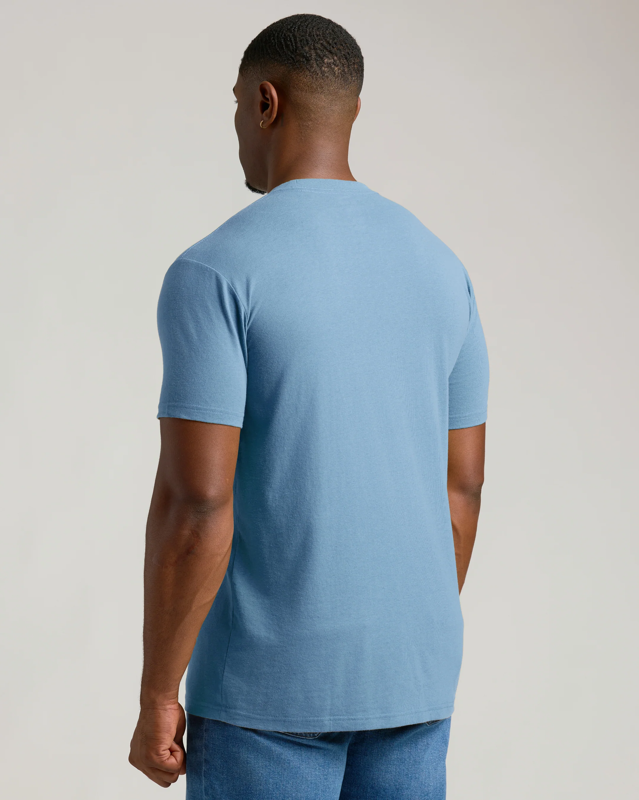 Indigo Tall Straight Hem Crew Neck T-Shirt - Image 3