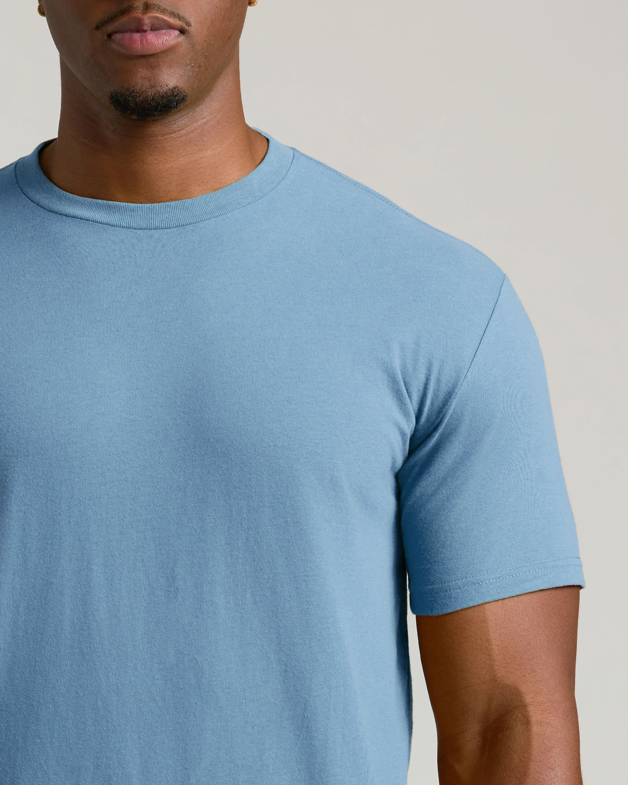 Indigo Tall Straight Hem Crew Neck T-Shirt - Image 4
