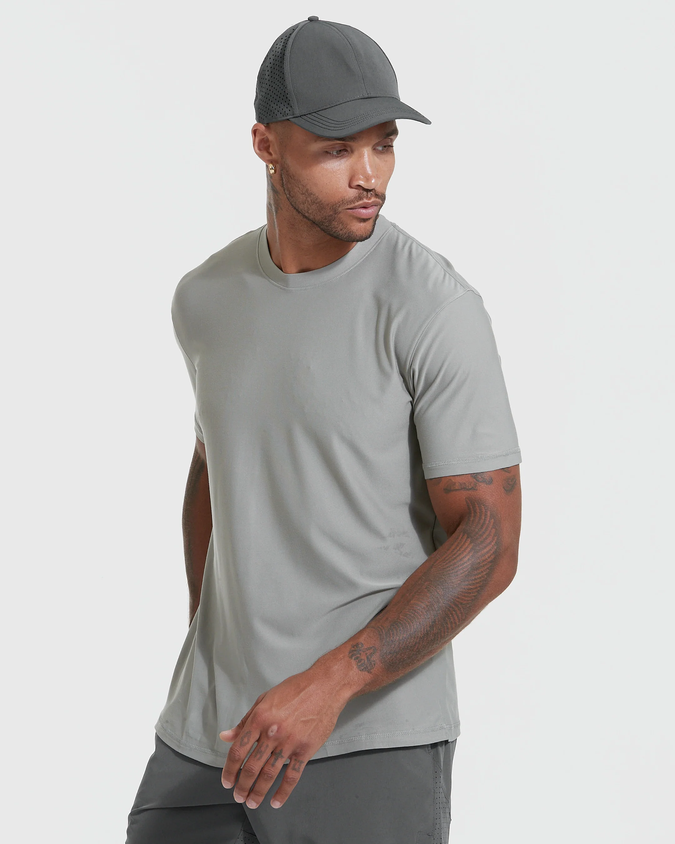 Iron Gray Active Crew Neck Tee - Image 3