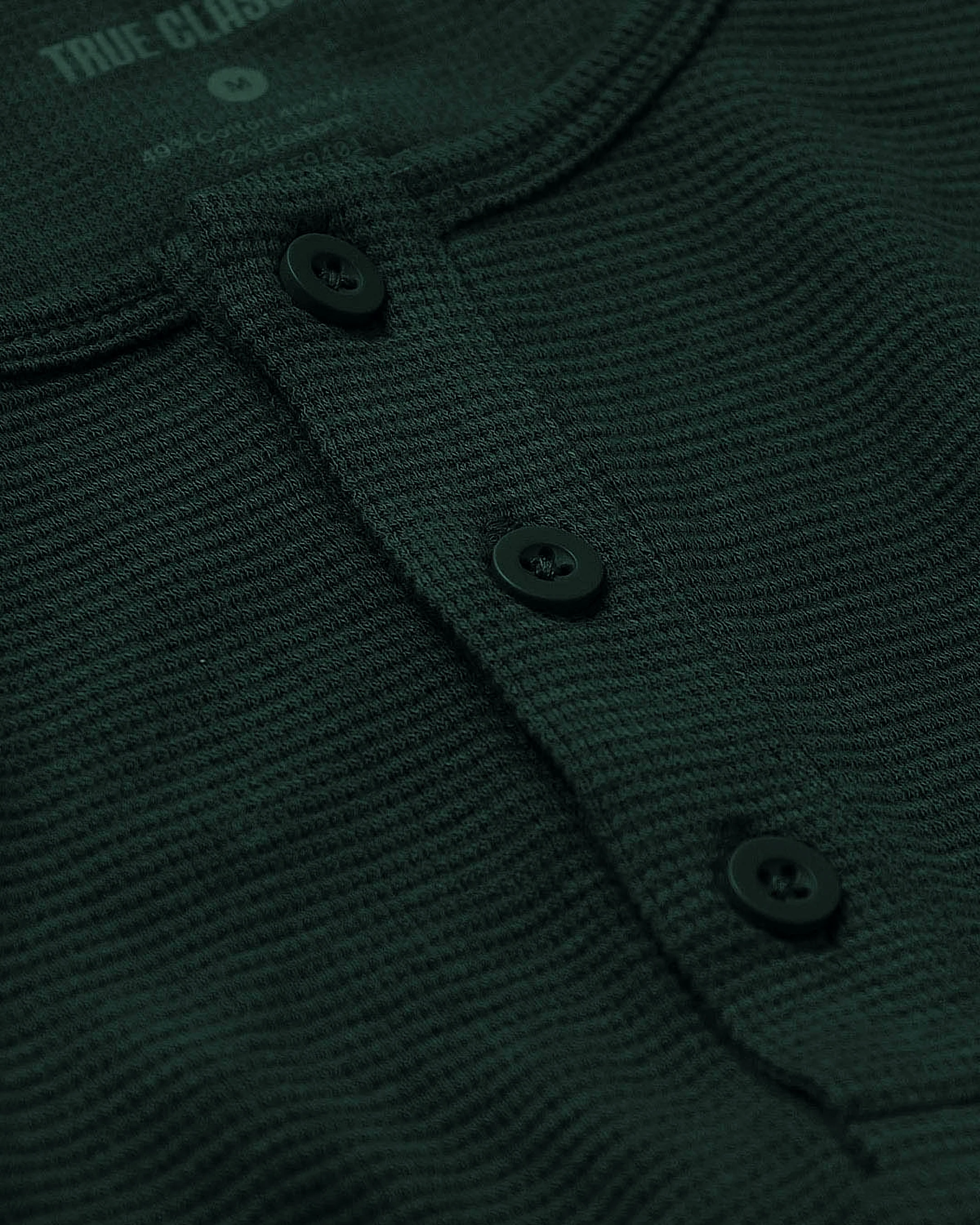 Kale Waffle Long Sleeve Henley - Image 6