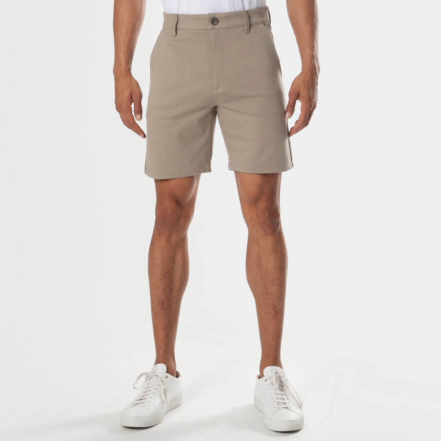 7" Khaki Comfort Knit Chino Shorts