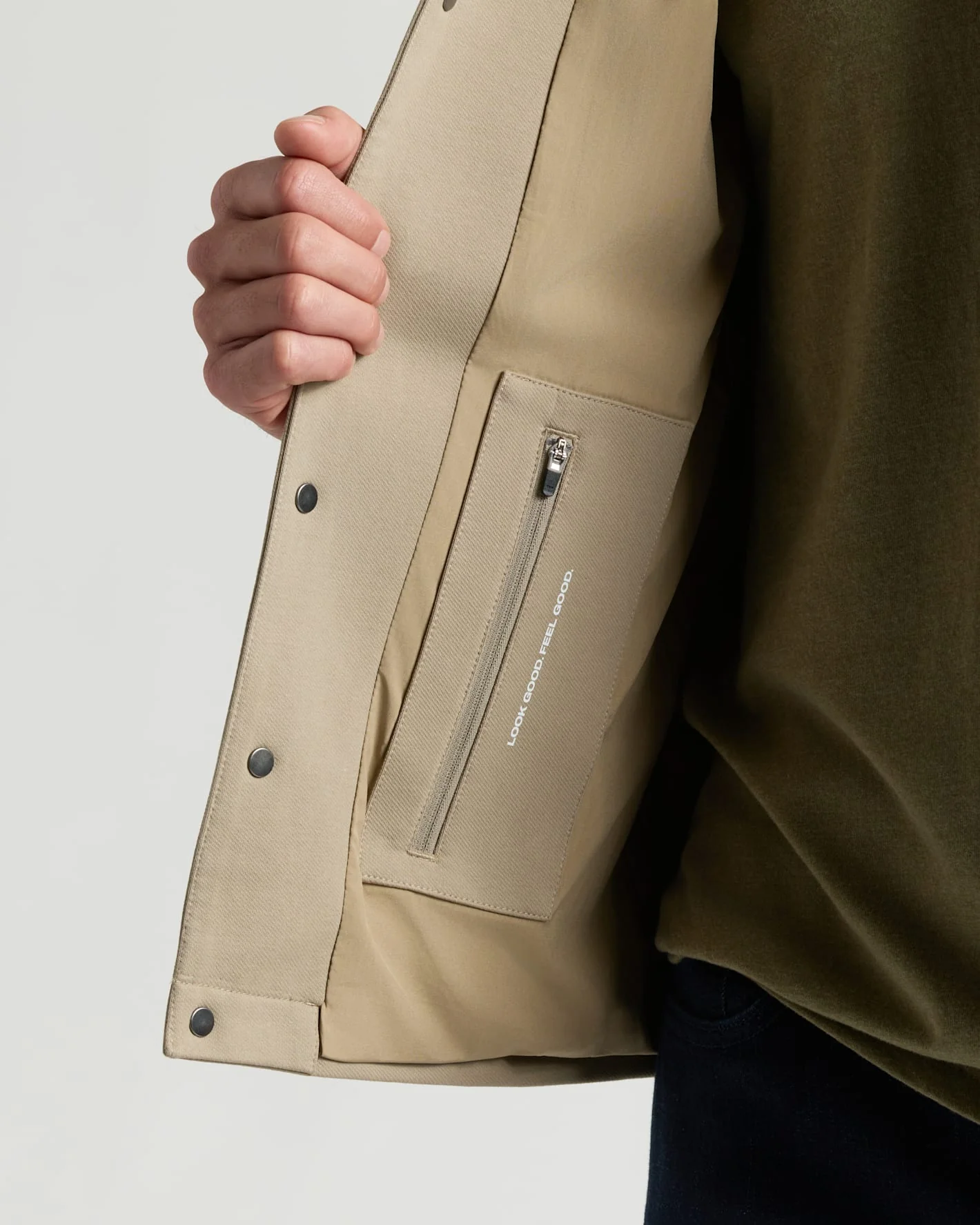 Khaki Casual Jacket - Image 7