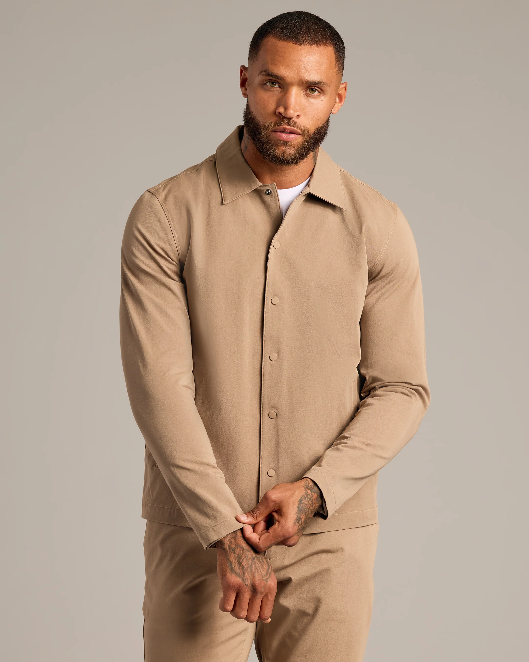 Khaki Coaches Jacket - Image 7