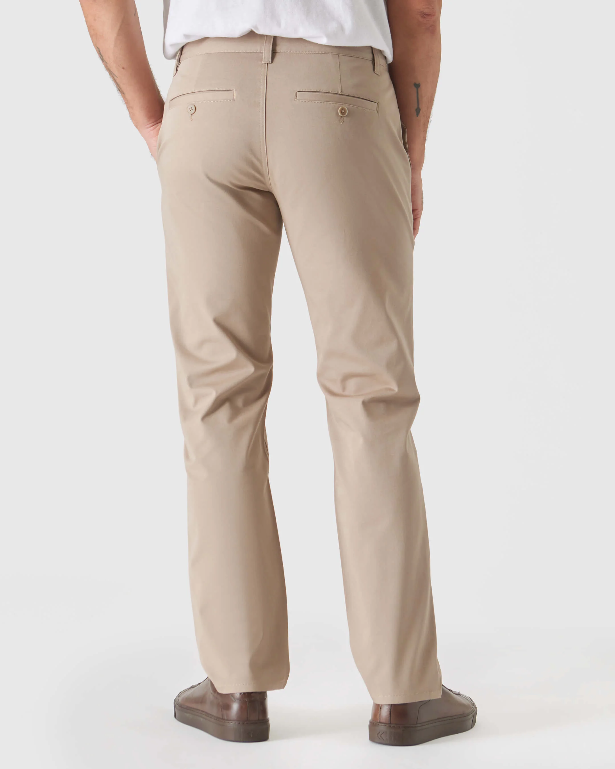 Khaki Straight Twill Chino Pant - Image 3